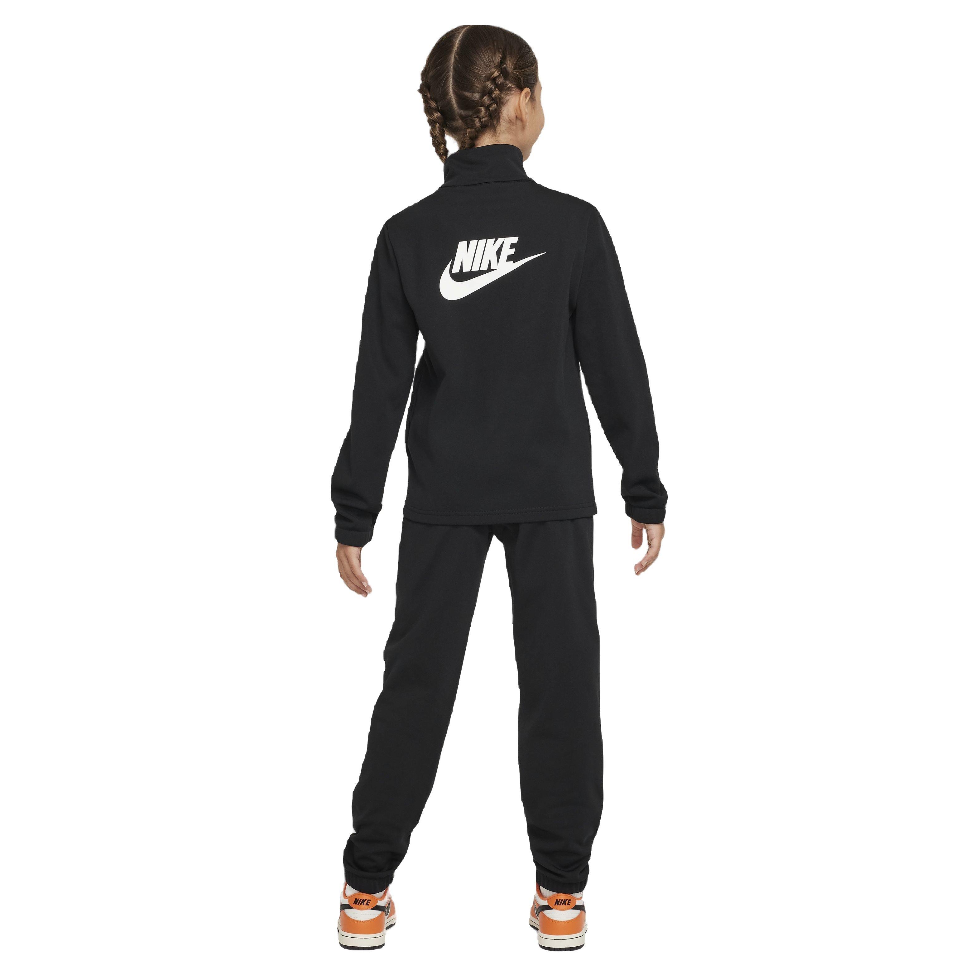 Nike Sportswear Poly Full-Zip Big Kids' Black HBR Tracksuit