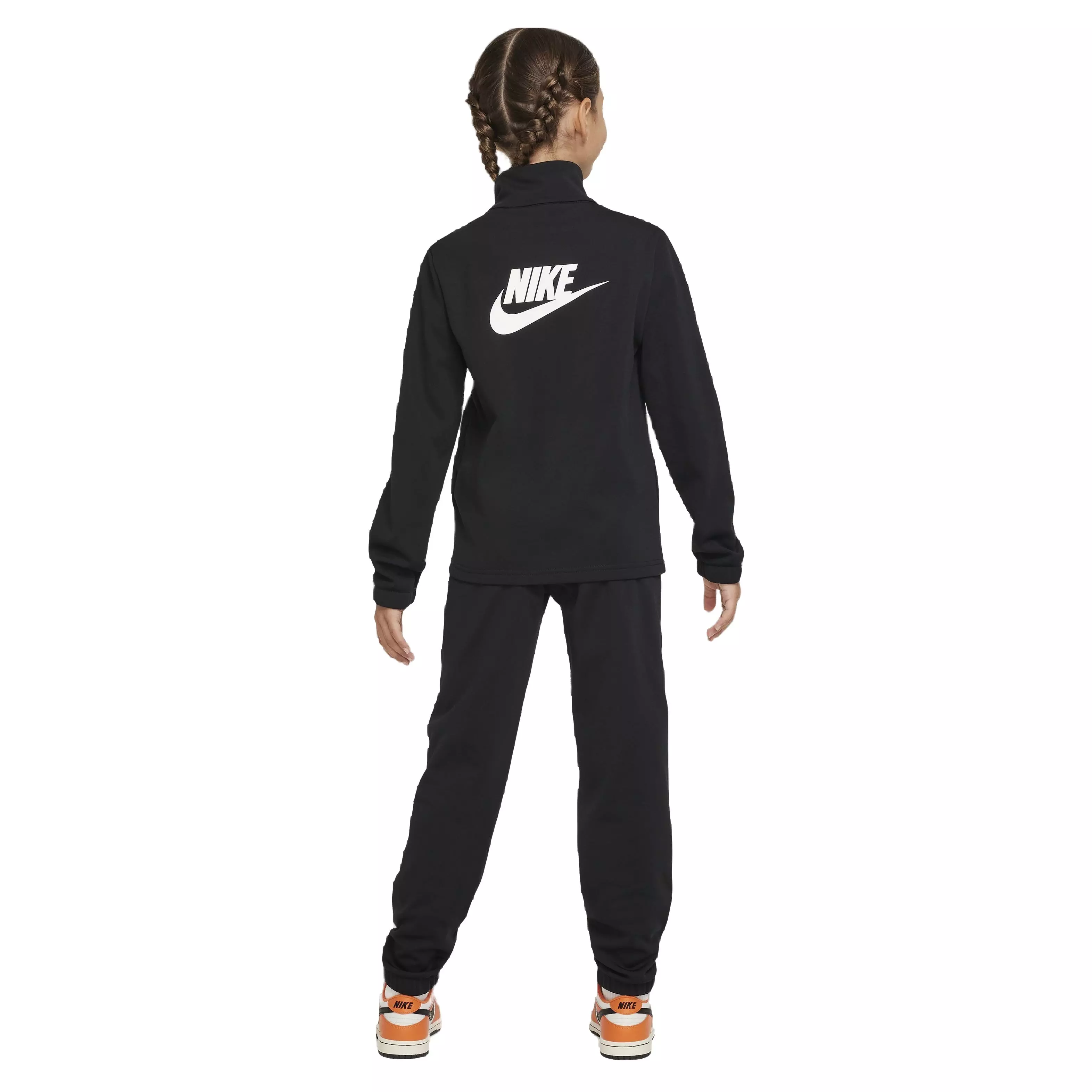 Nike Big Kids' Sportswear Poly Full-Zip HBR Tracksuit -Black - BLACK