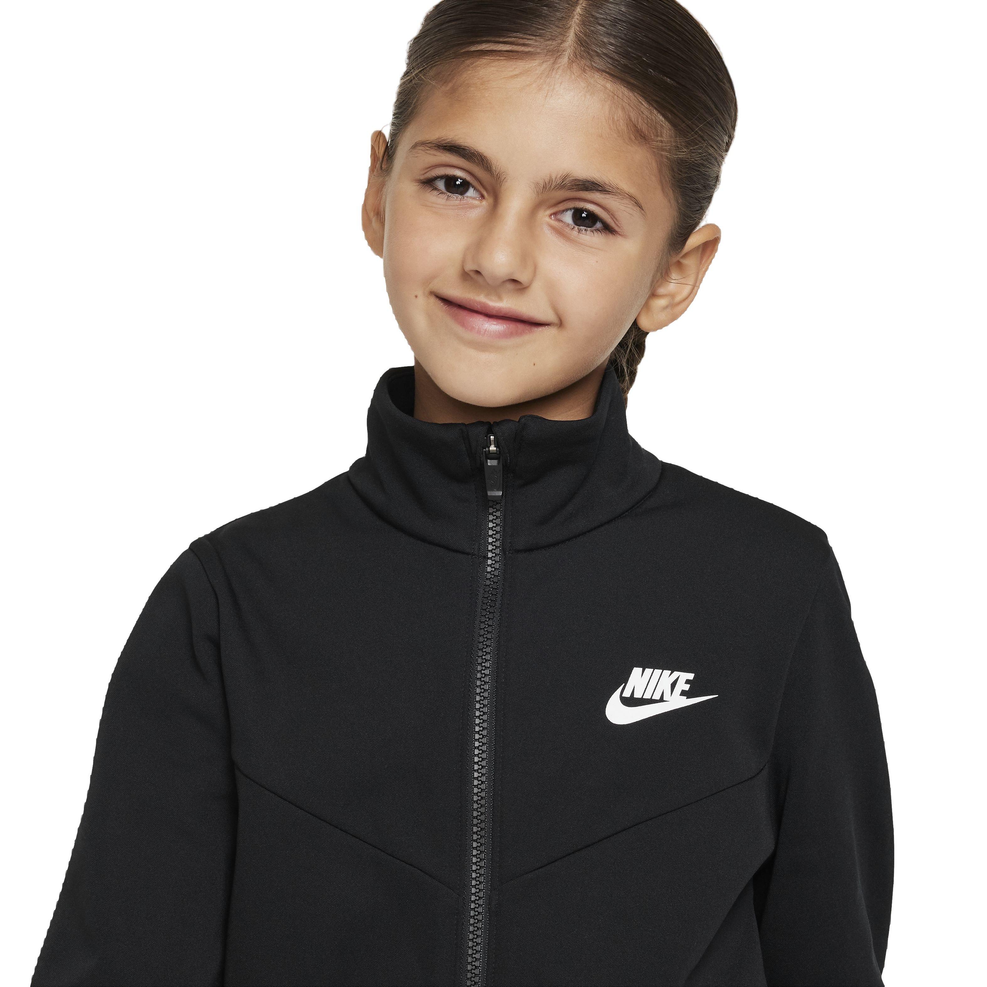 Nike Sportswear Poly Full-Zip Big Kids' Black HBR Tracksuit