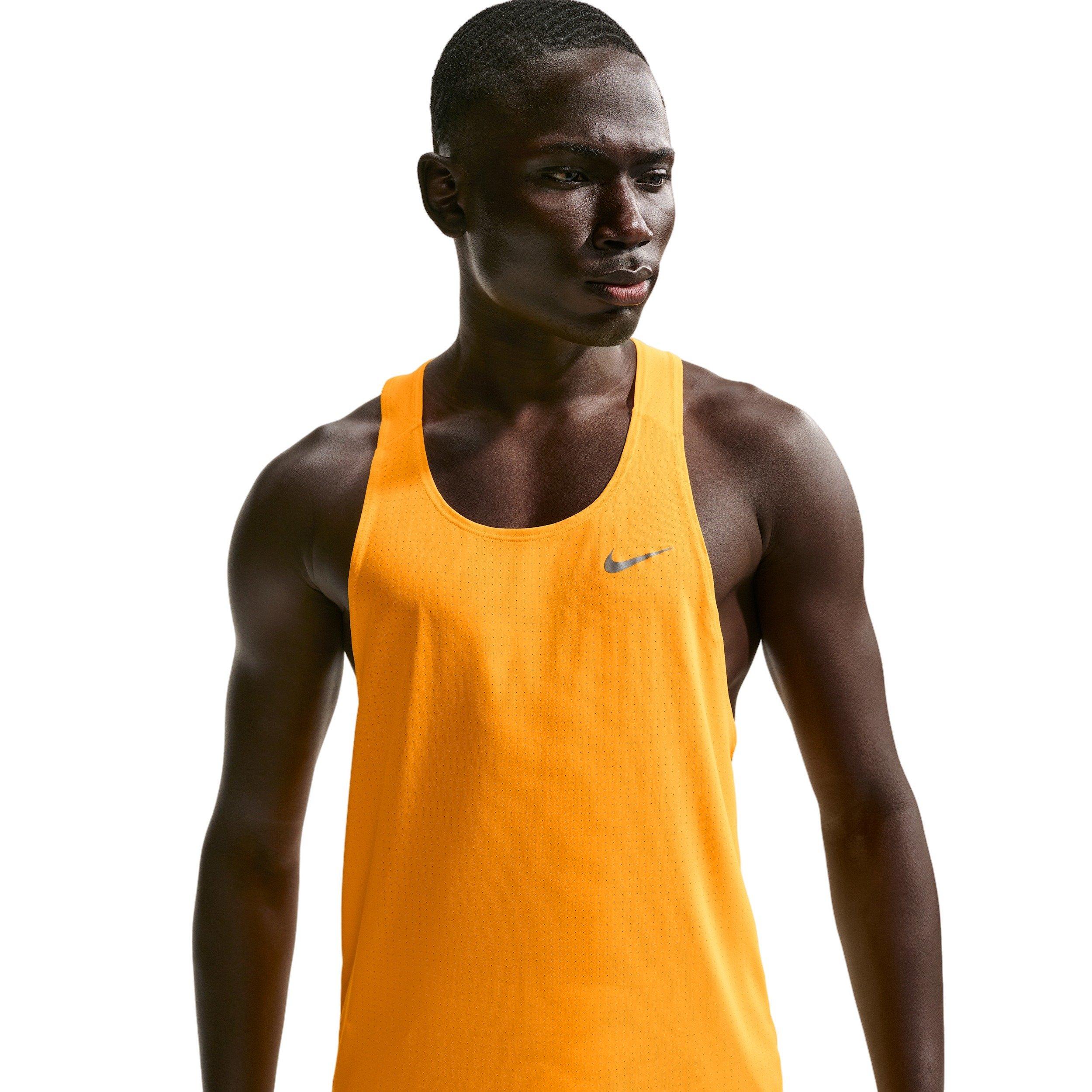 Nike Men's Fast Dri-FIT Running Singlet -Orange - ORANGE Thumbnail View 1