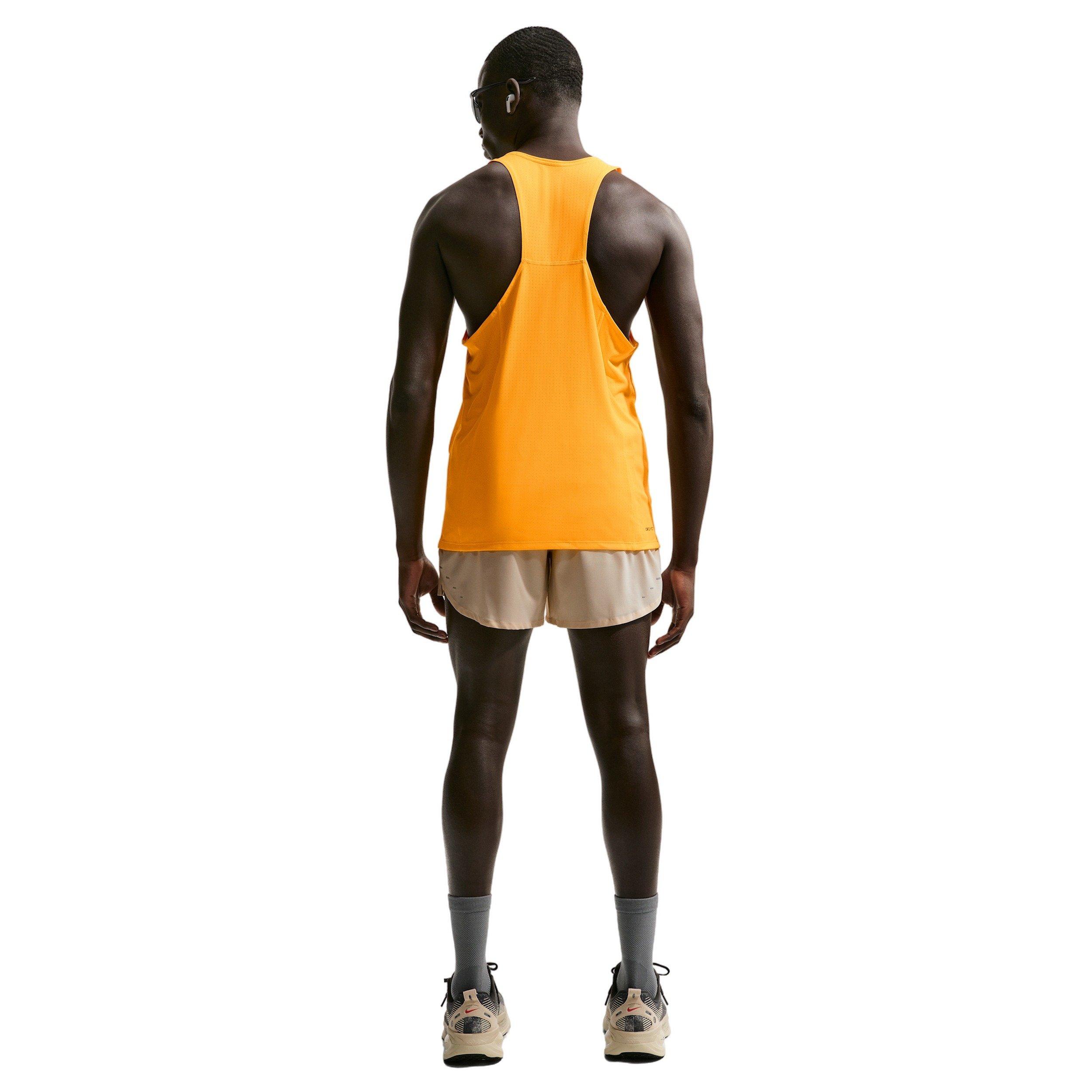 Nike Men's Fast Dri-FIT Running Singlet -Orange - ORANGE Thumbnail View 5