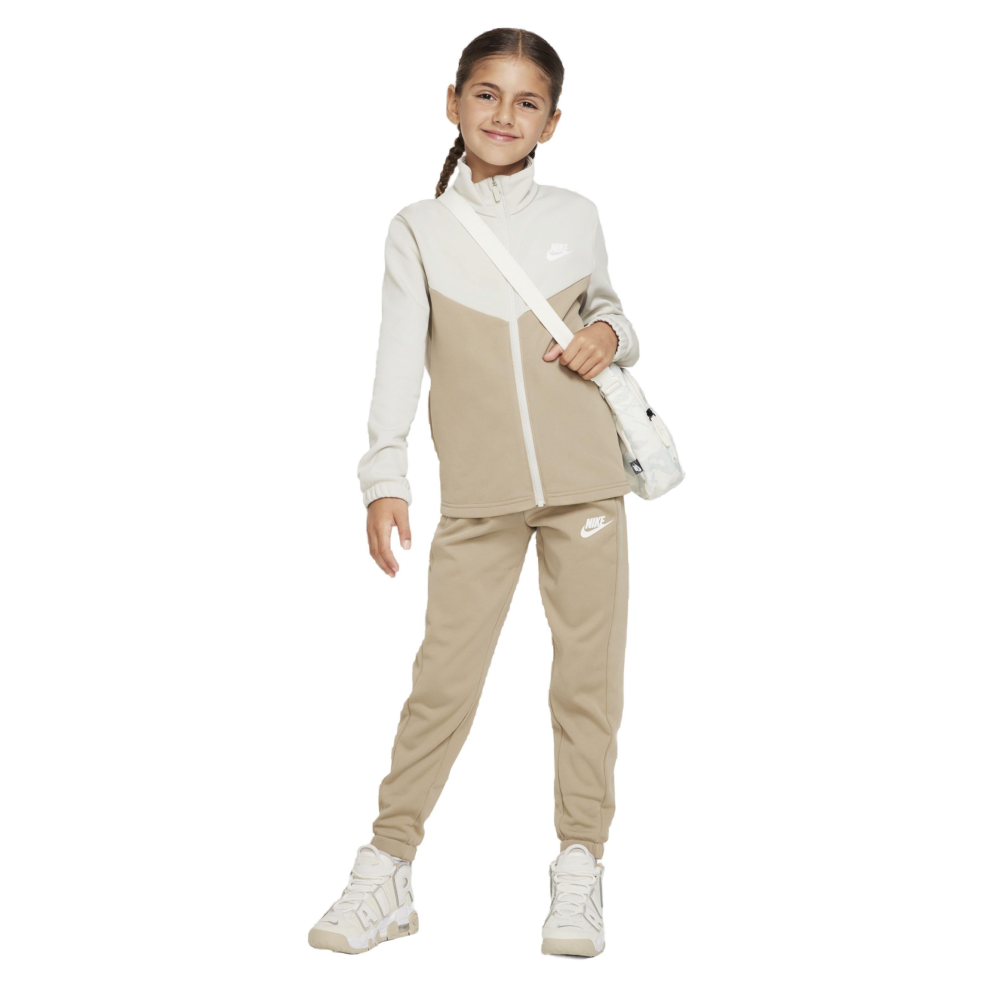 Nike Big Kids' Sportswear Full-Zip Tracksuit - Beige - BEIGE Thumbnail View 1