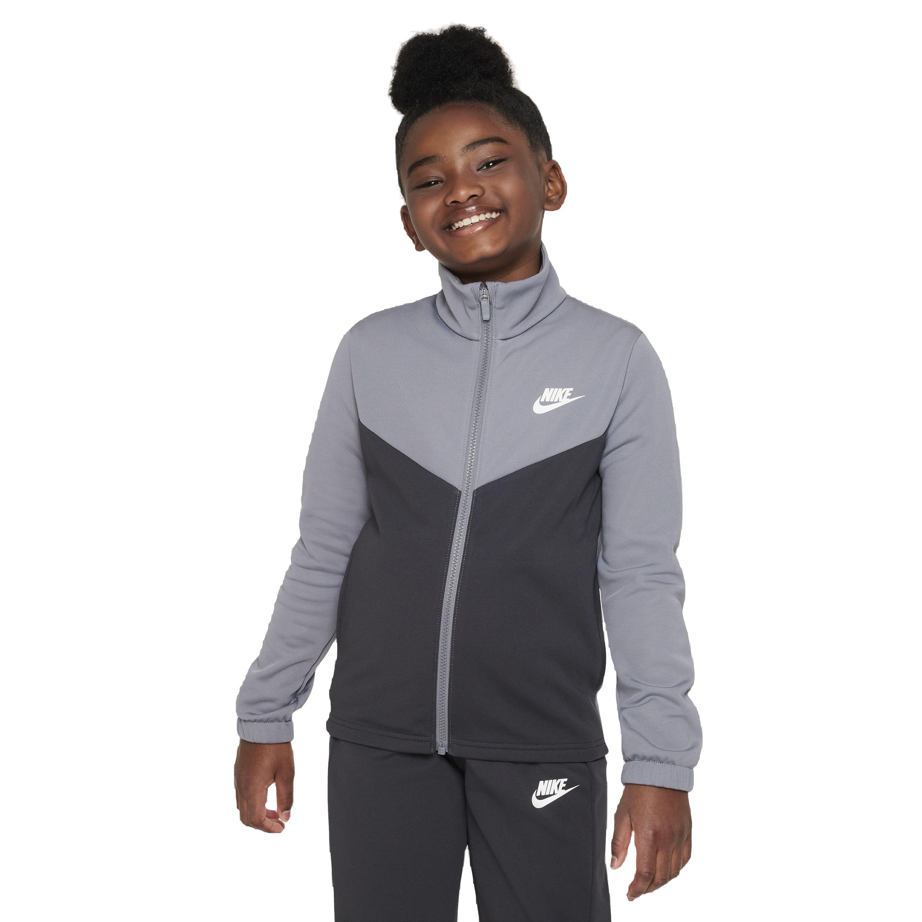 Nike Big Kids' Sportswear Full-Zip Tracksuit - Grey - GREY Thumbnail View 3