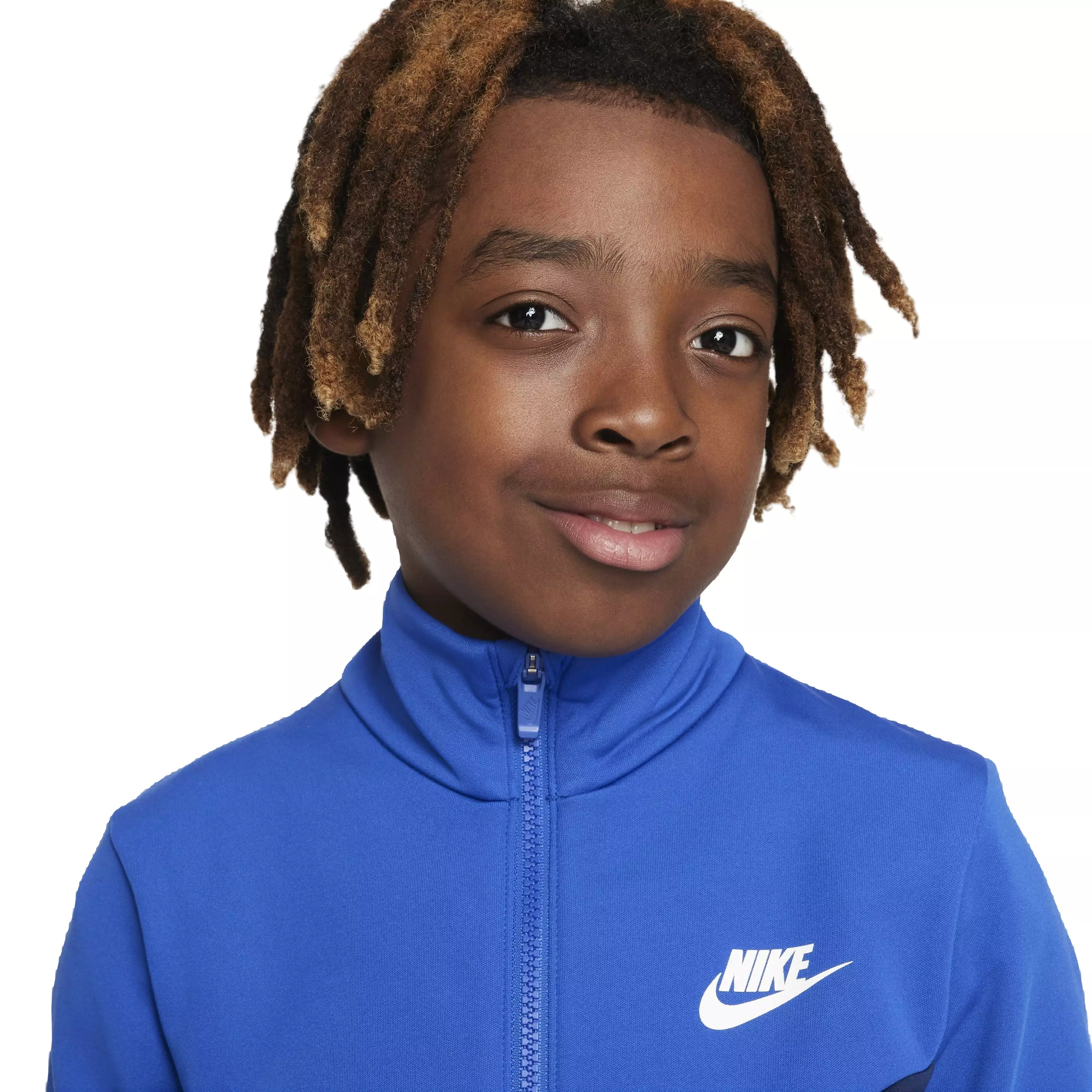 Nike Big Kids' Sportswear Full-Zip Tracksuit - Blue - BLUE