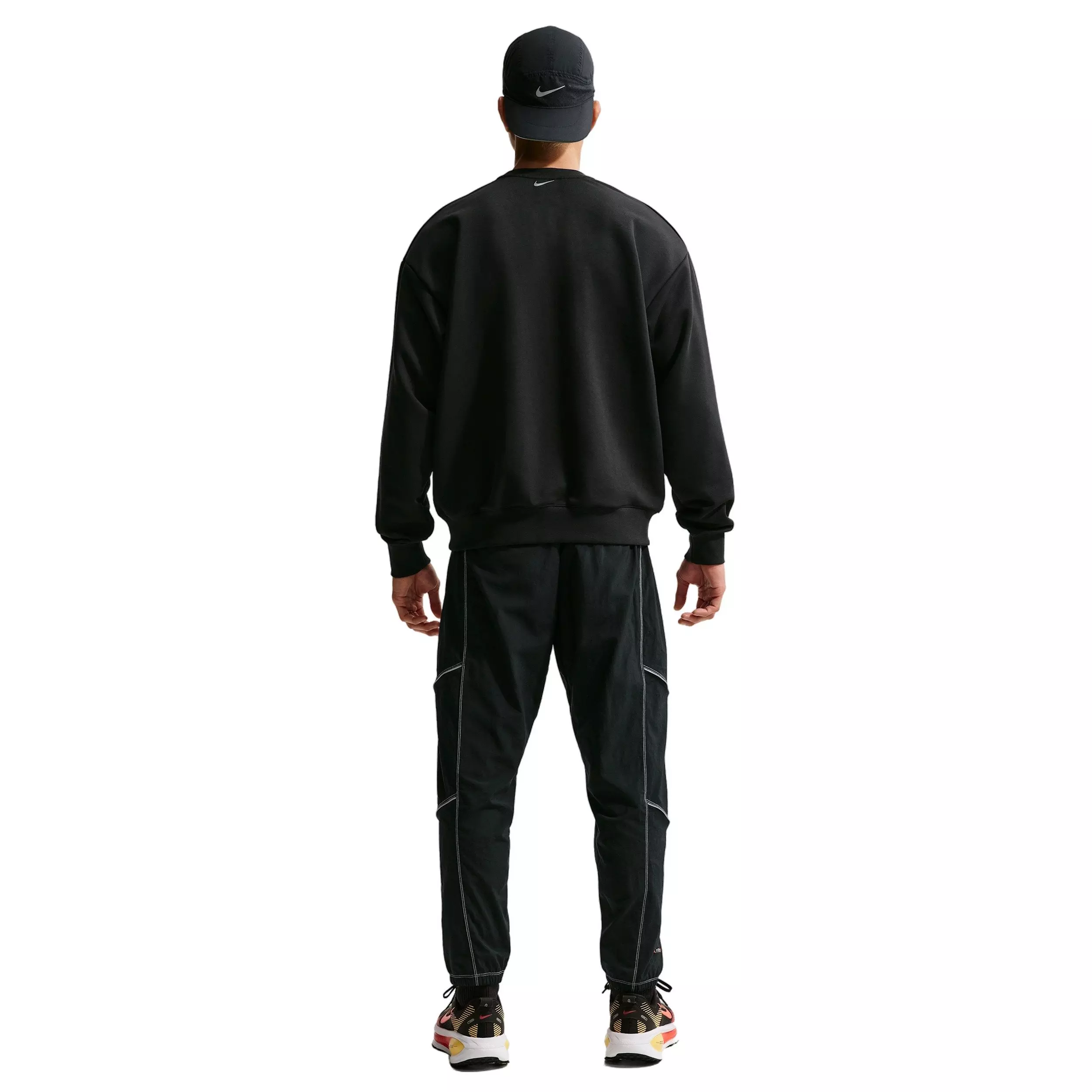 Nike Men's Retro Dri-FIT Crew-Neck Running Sweatshirt -Black - BLACK