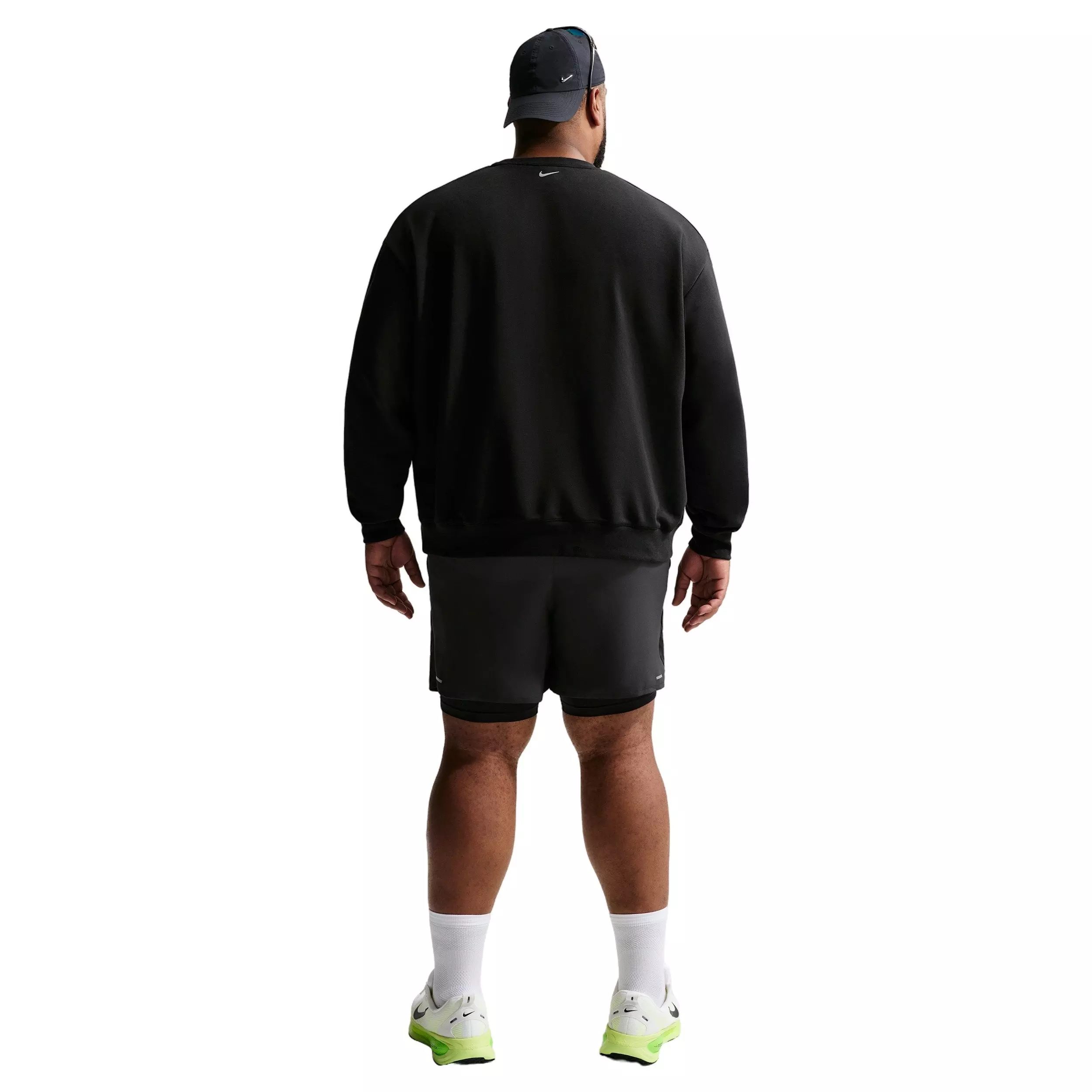 Nike Men's Retro Dri-FIT Crew-Neck Running Sweatshirt -Black - BLACK