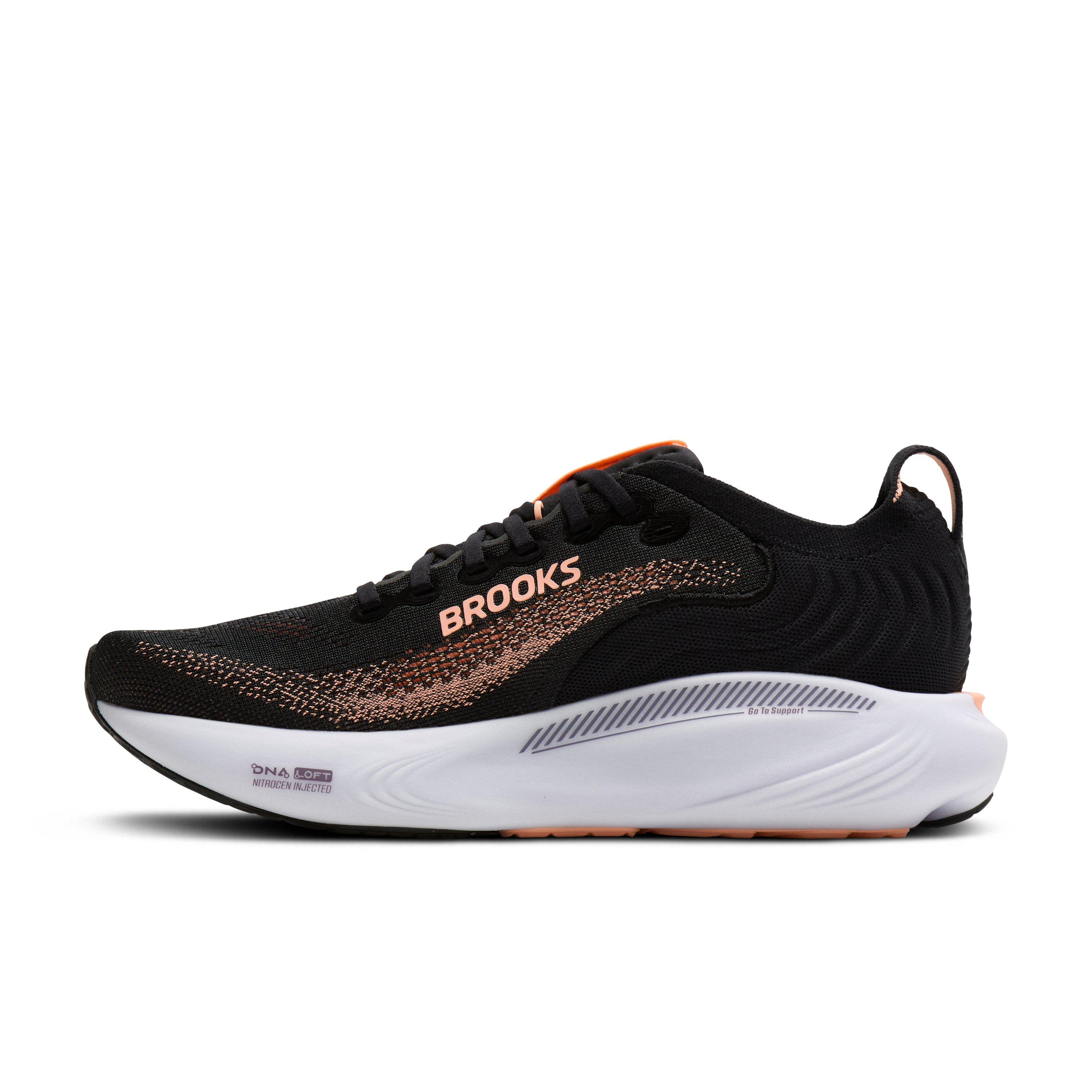 Brooks Adrenaline GTS 25 "Black/Peach/Mulled Grape" Women's Running Shoe - BLACK/PEACH/GRAPE