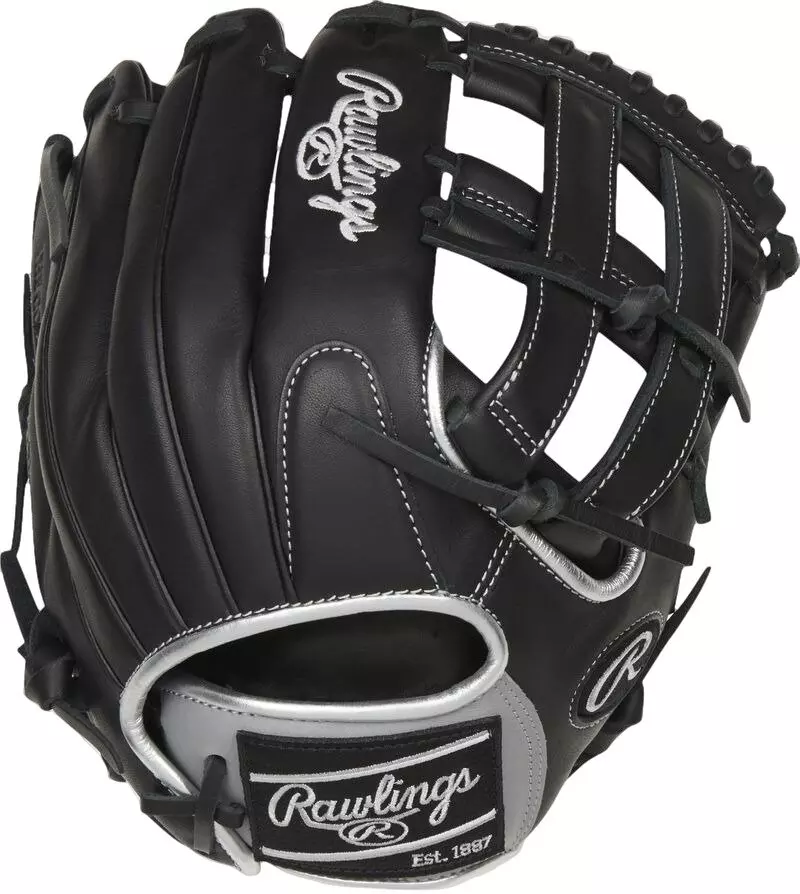 Rawlings Encore 12.25" Outfield Baseball Glove 2022 - BLACK/SILVER