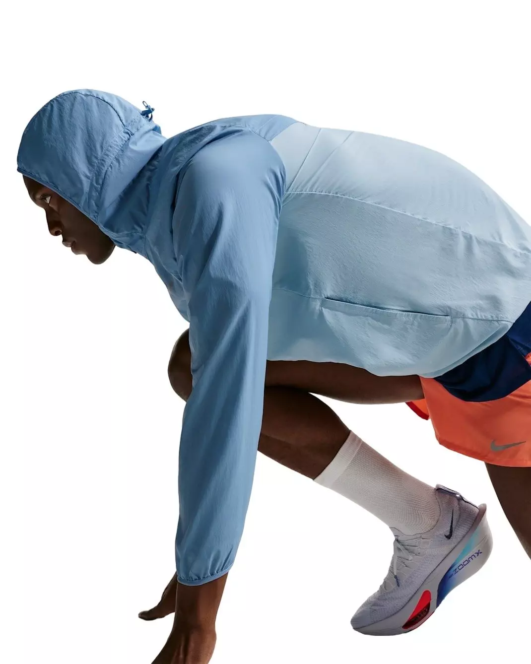 Nike Men's Stride Repel UV Nylon Running Jacket - BLUE