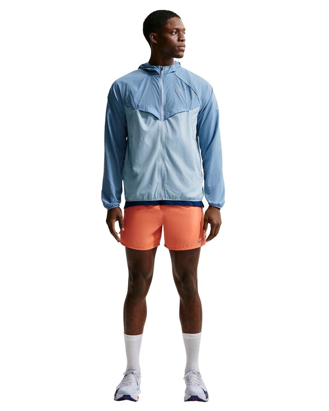 Nike Men's Stride Repel UV Nylon Running Jacket - BLUE Thumbnail View 5