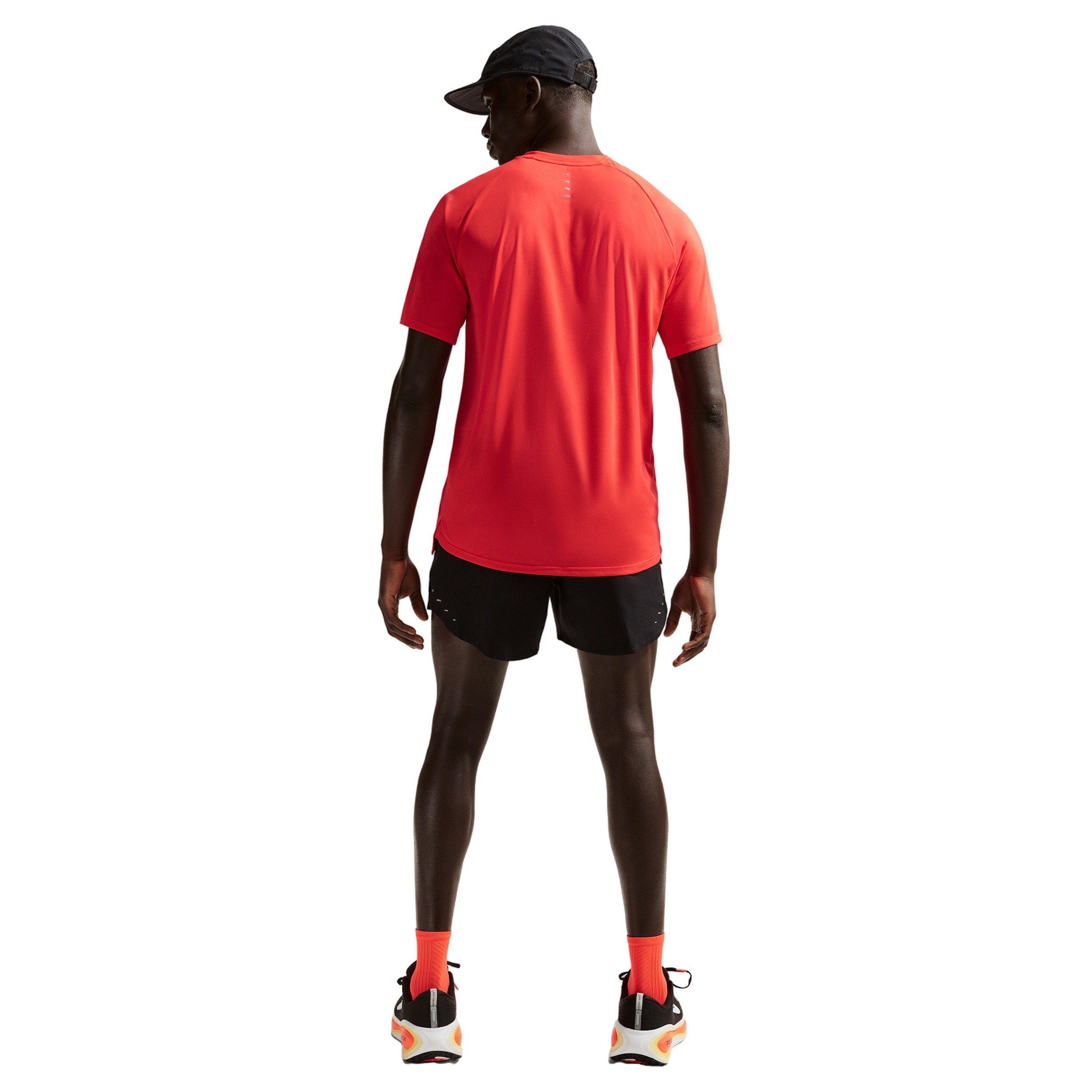Nike Men's Stride Dri-FIT ADV Short-Sleeve Running Top - RED Thumbnail View 5