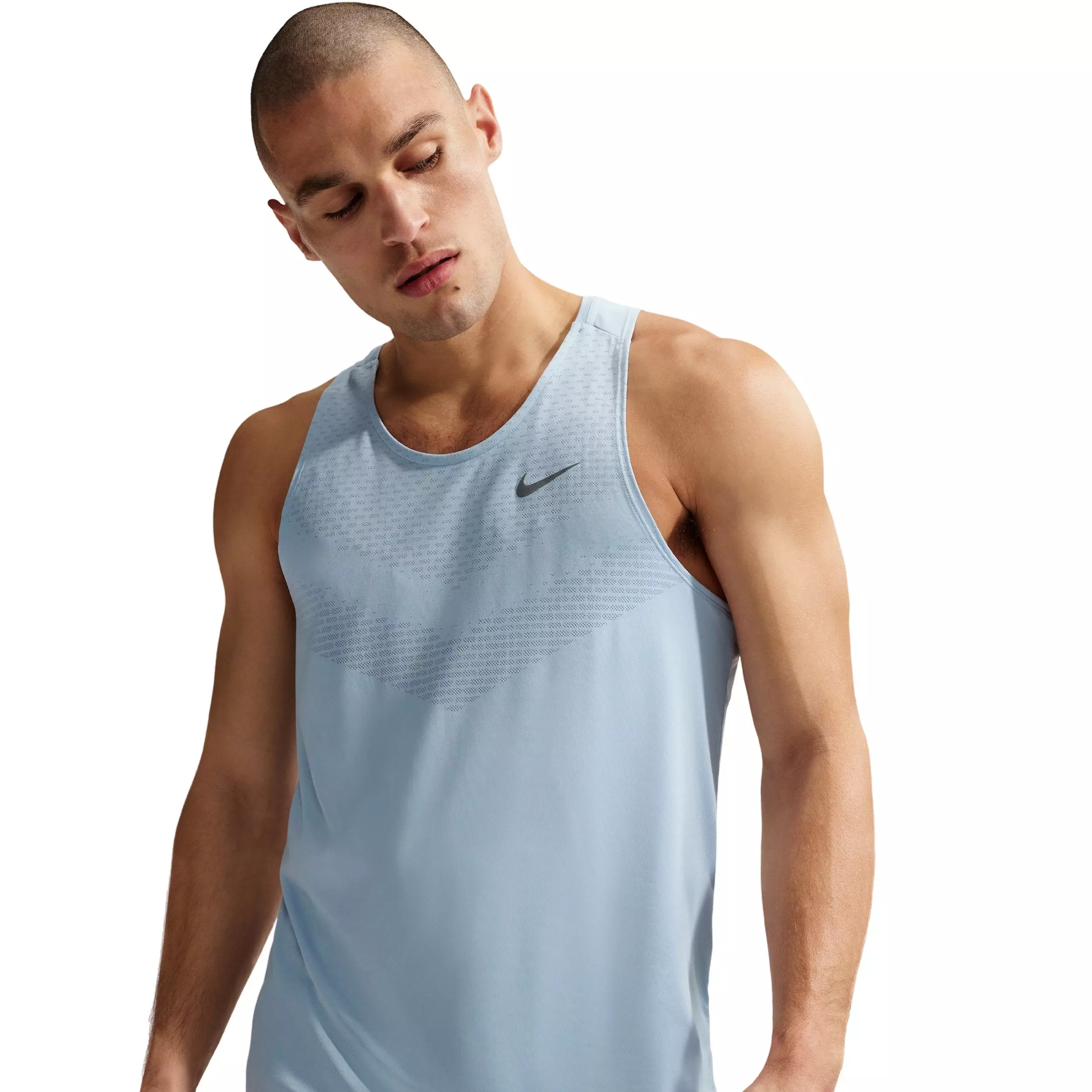 Nike Men's Stride Dri-FIT ADV Running Tank Top - Blue - BLUE