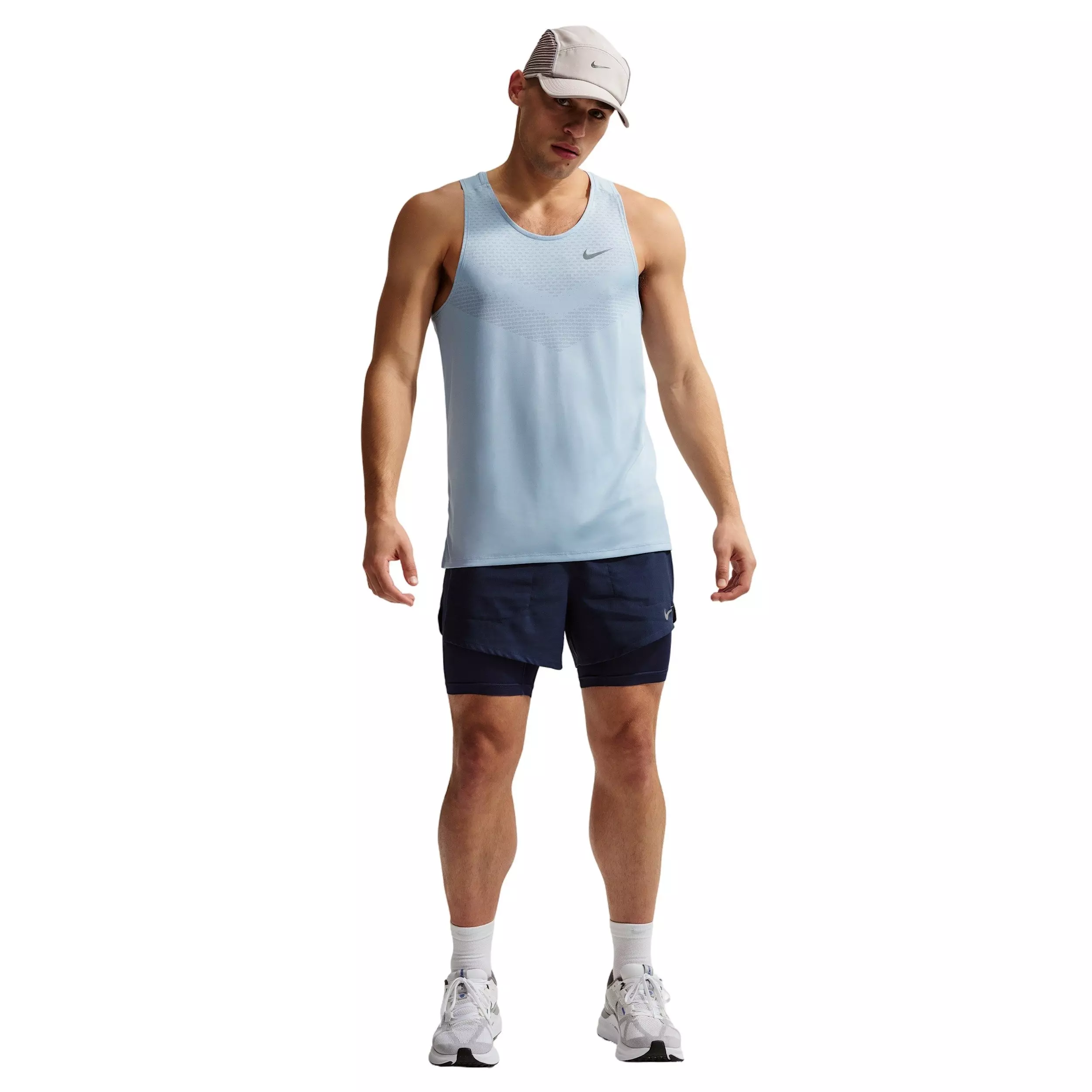 Nike Men's Stride Dri-FIT ADV Running Tank Top - Blue - BLUE