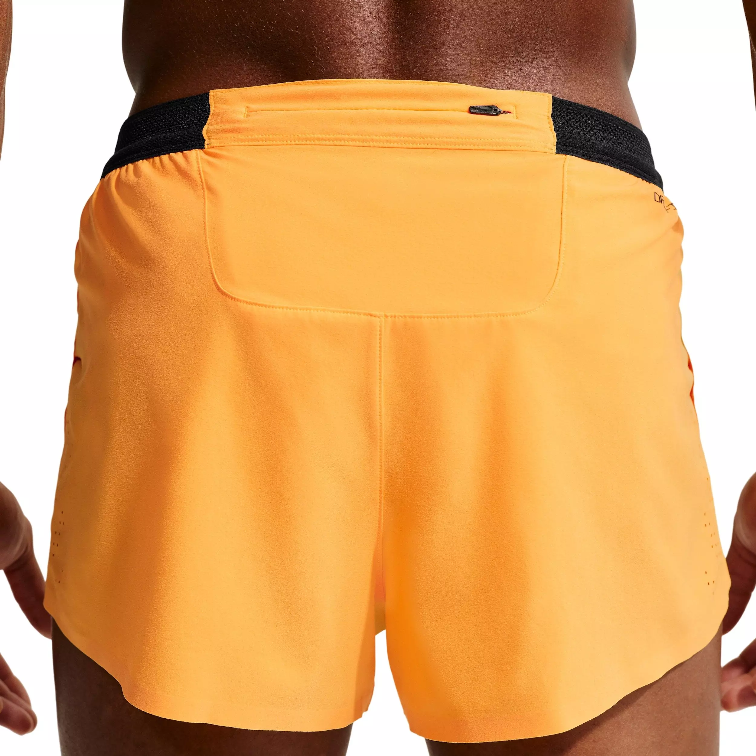 Nike Men's AeroSwift Dri-FIT ADV 2" Brief-Lined Running Shorts - Orange/Black - ORANGE/BLACK