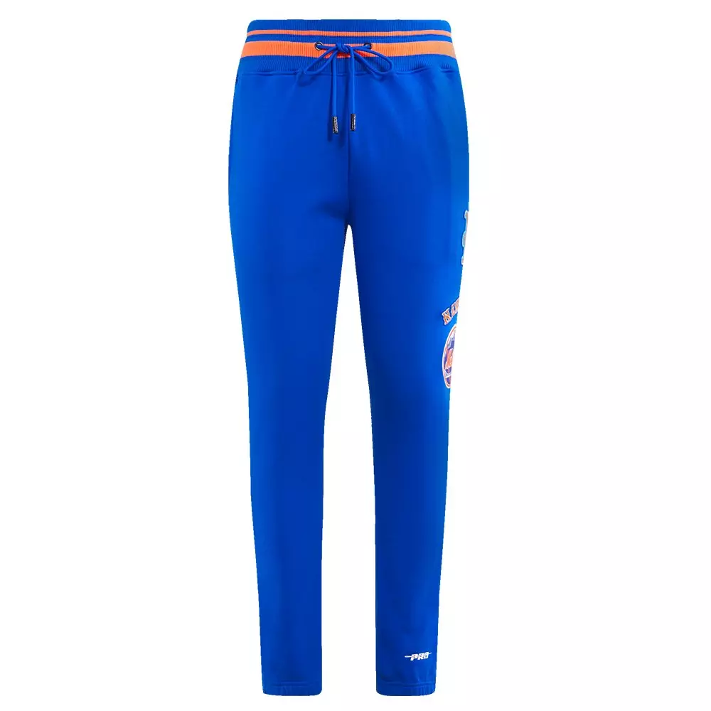 Pro Standard Men's MLB New York Mets Retro Classic Fleece Sweatpants -Royal/Orange - ROYAL/ORANGE
