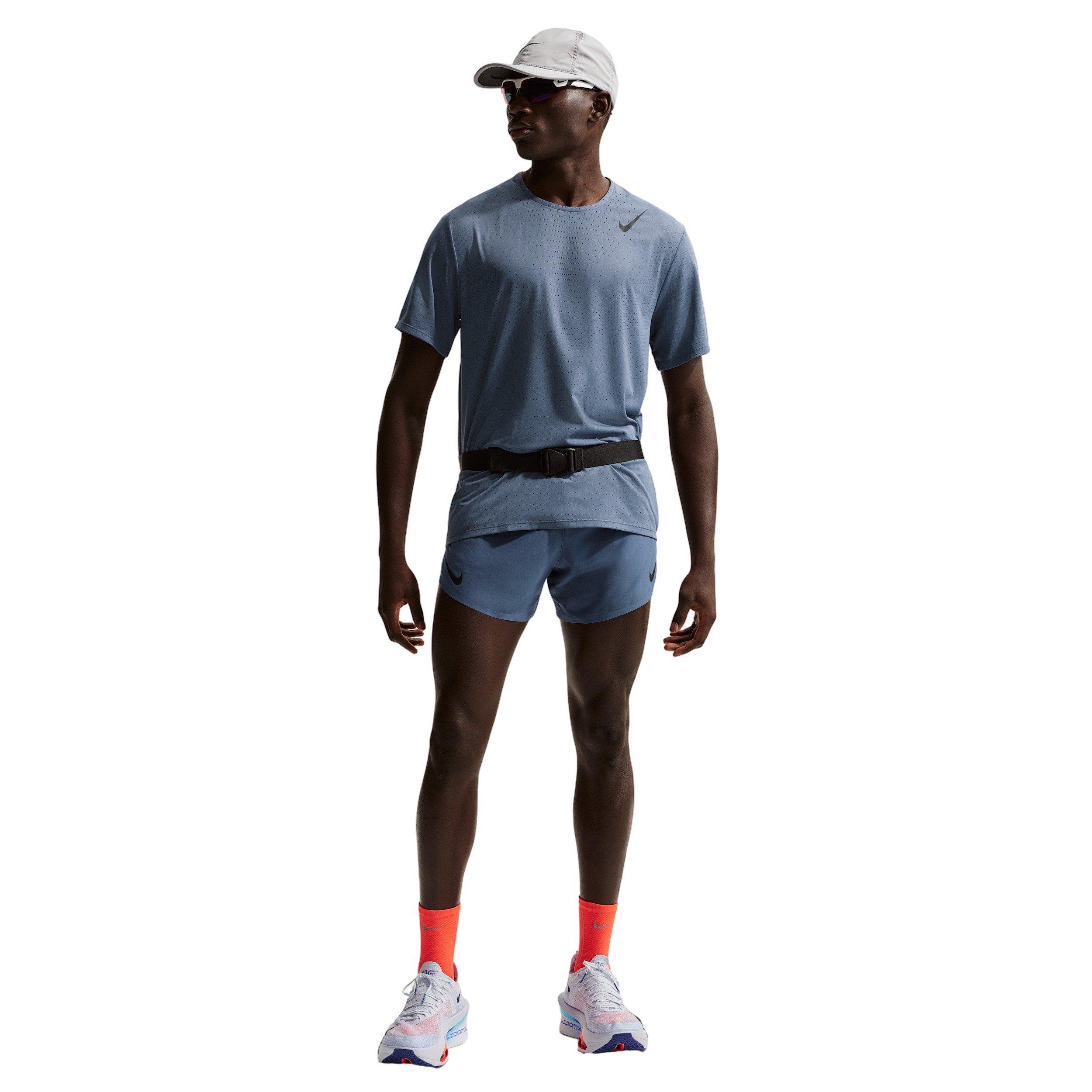 Nike Men's AeroSwift Dri-FIT ADV 4" Brief-Lined Running Shorts - BLUE/BLACK Thumbnail View 5