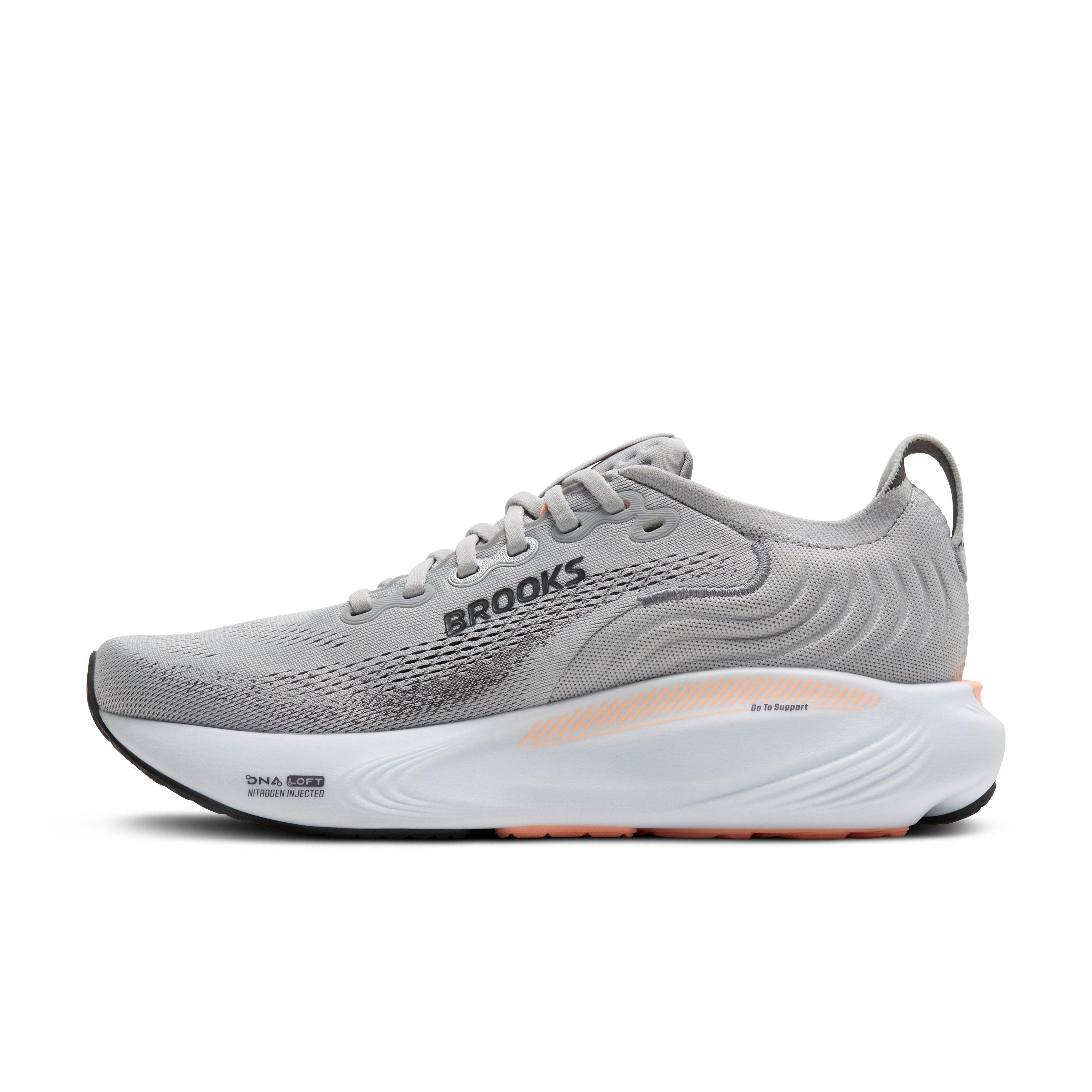 Brooks Adrenaline GTS 25 "Grey/Blackened Pearl/Coral" Women's Extra Wide Running Shoe - GREY/PEARL/CORAL