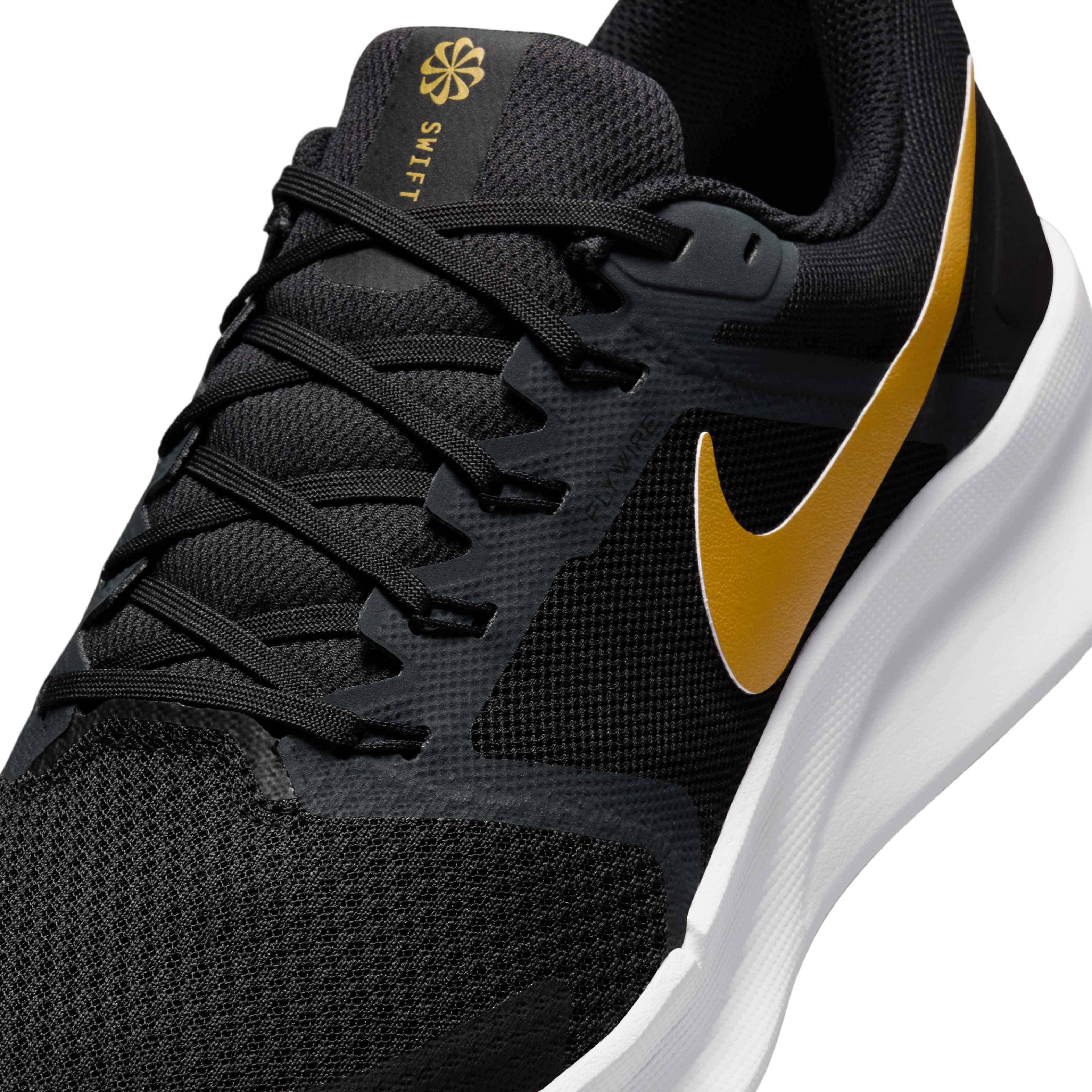 Nike Run Swift 3 "Black/Anthracite/White/Metallic Gold" Men's Running Shoe - BLACK/GREY/WHITE/GOLD Thumbnail View 7