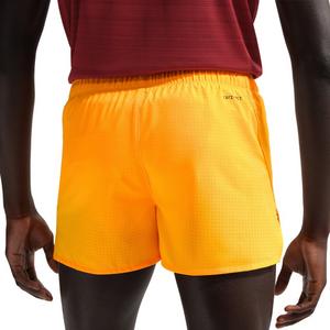 Nike Men's Fast Dri-FIT 3" Brief-Lined Running Shorts -Orange/Black