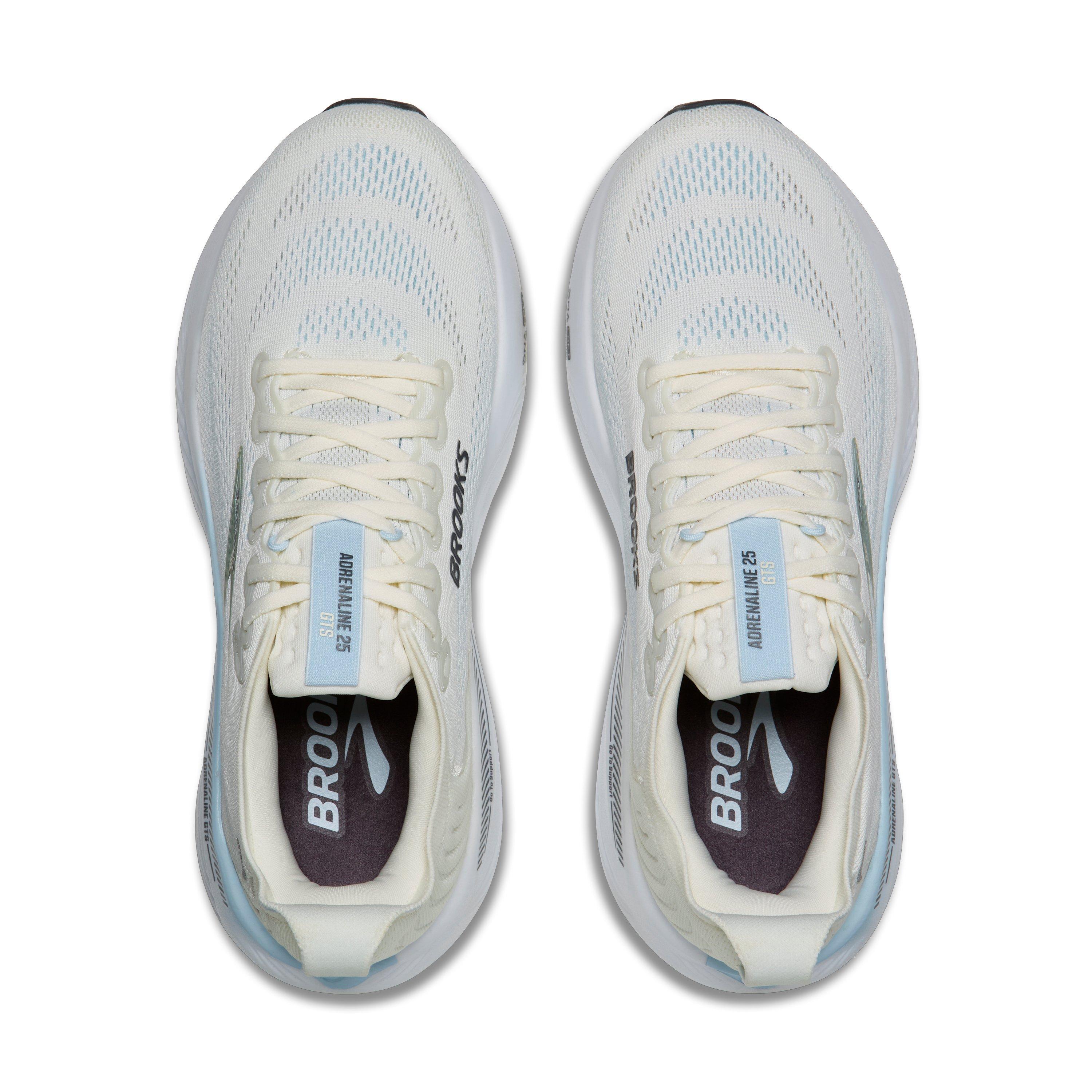 Brooks Adrenaline GTS 25 "Star White/Nantucket/Chrome" Women's Running Shoe - WHITE/NANTUCKET/CHROME