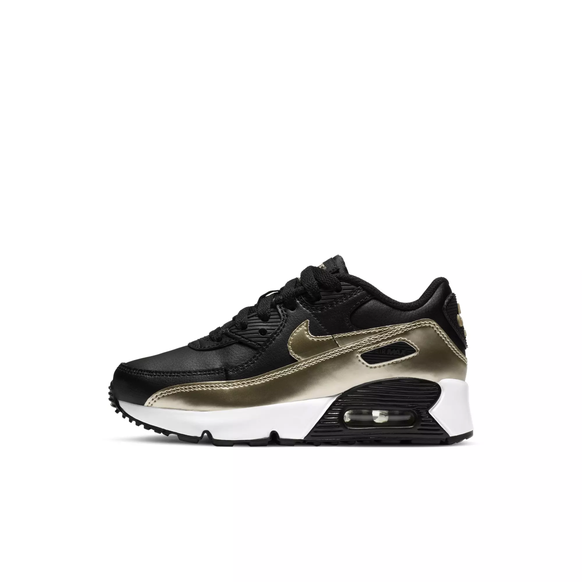 Nike Air Max 90 "Black/Gold" Preschool Boy's Shoe - BLACK/GOLD