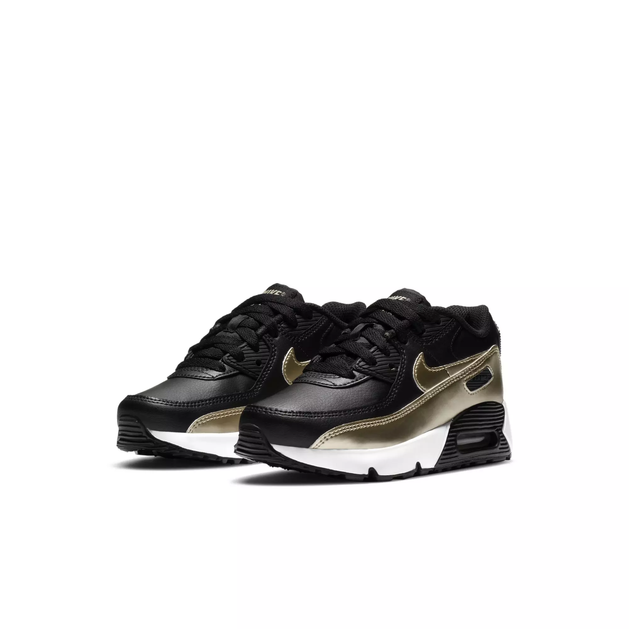 Nike Air Max 90 "Black/Gold" Preschool Boy's Shoe - BLACK/GOLD