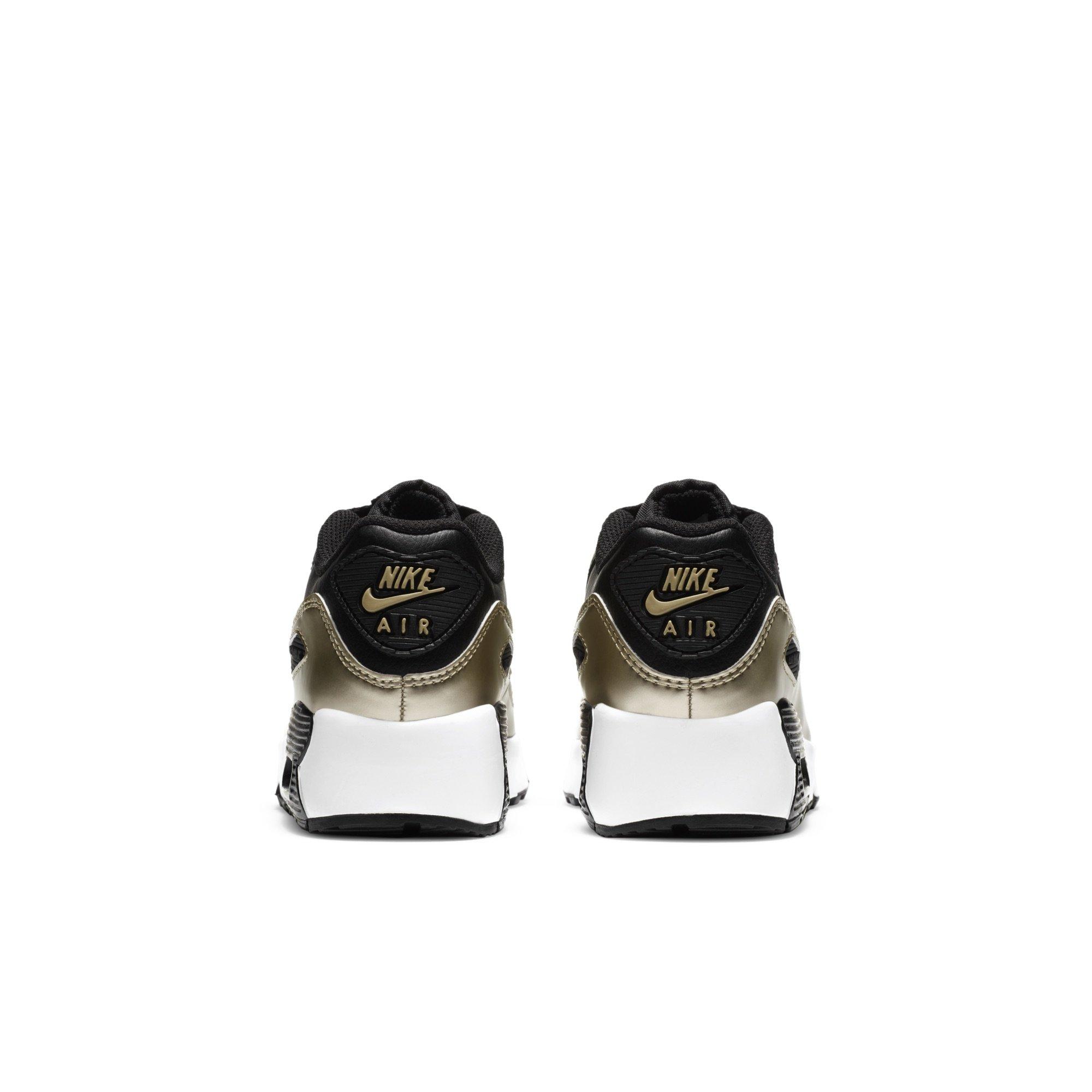 Nike Air Max 90 "Black/Gold" Preschool Boy's Shoe - BLACK/GOLD Thumbnail View 5