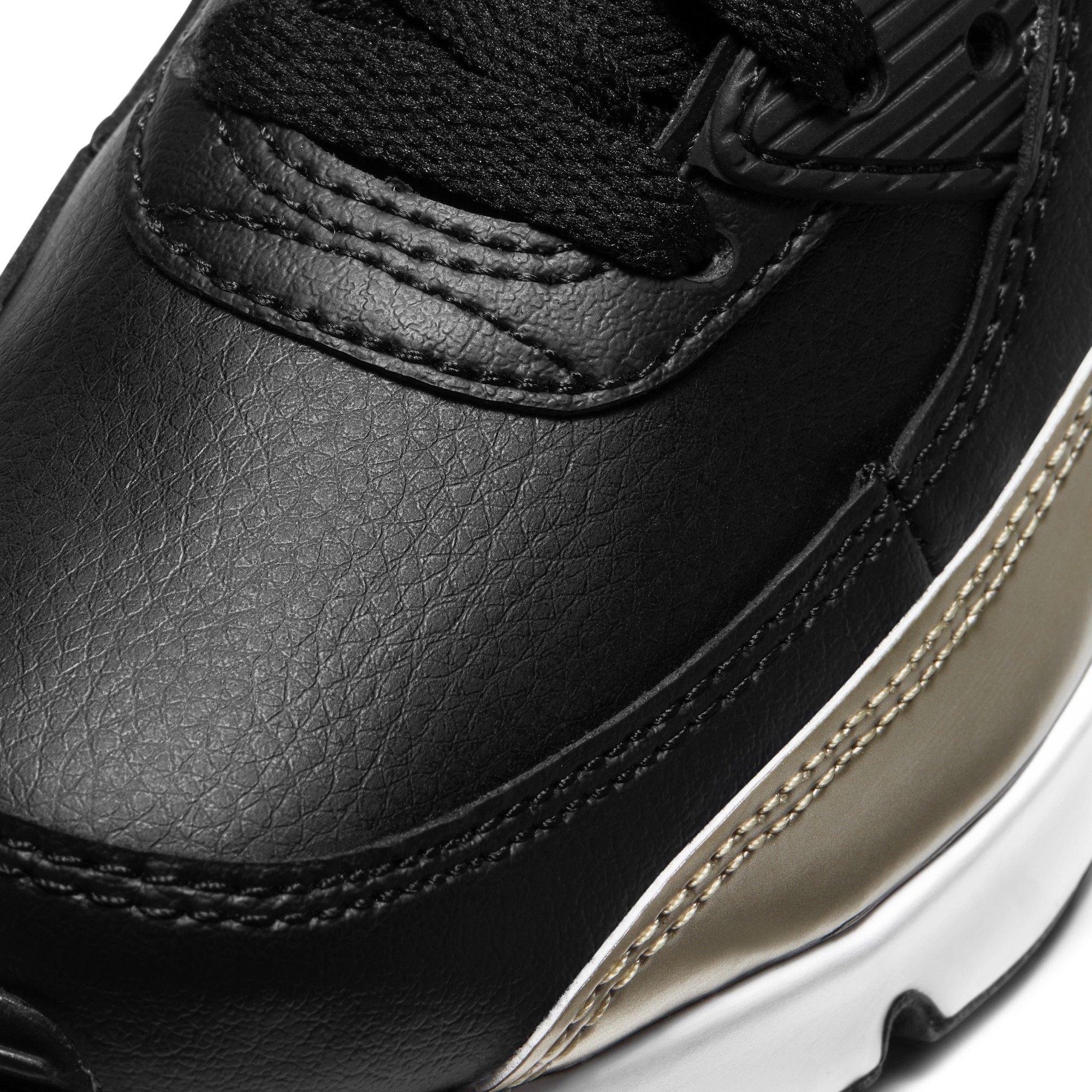 Nike Air Max 90 "Black/Gold" Preschool Boy's Shoe - BLACK/GOLD Thumbnail View 7