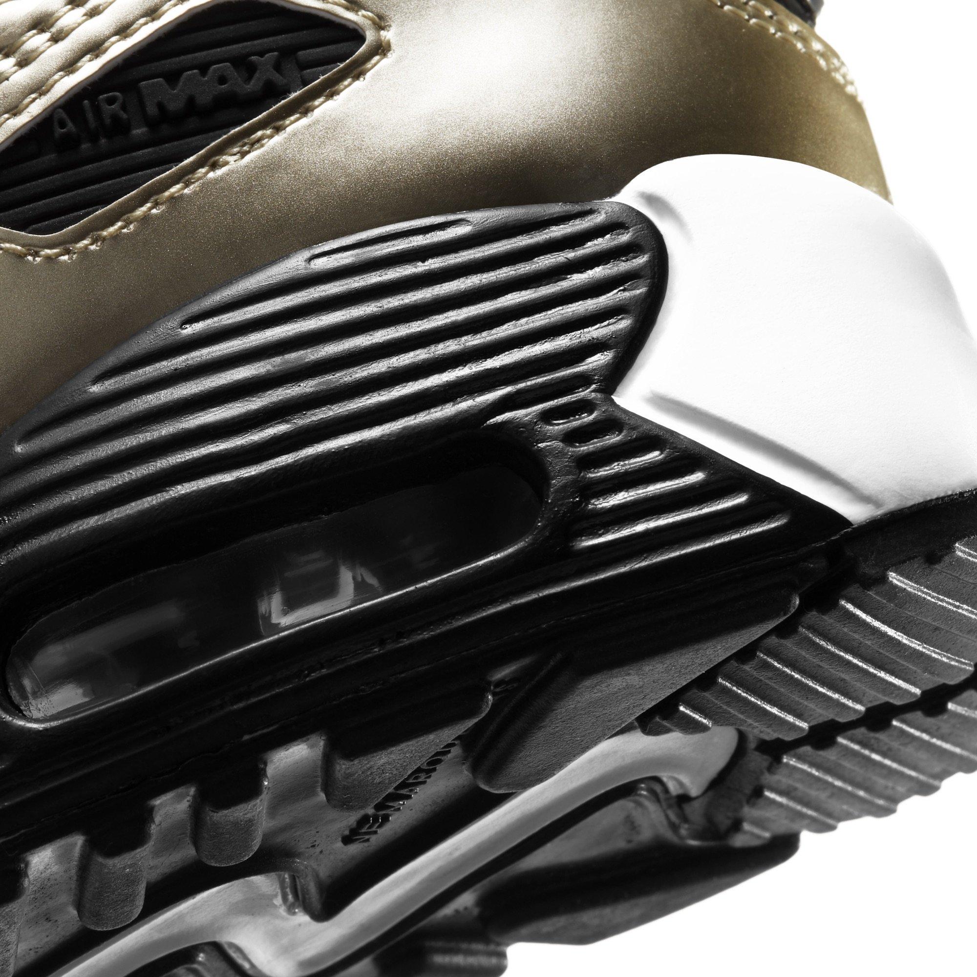 Nike Air Max 90 "Black/Gold" Preschool Boy's Shoe - BLACK/GOLD Thumbnail View 8