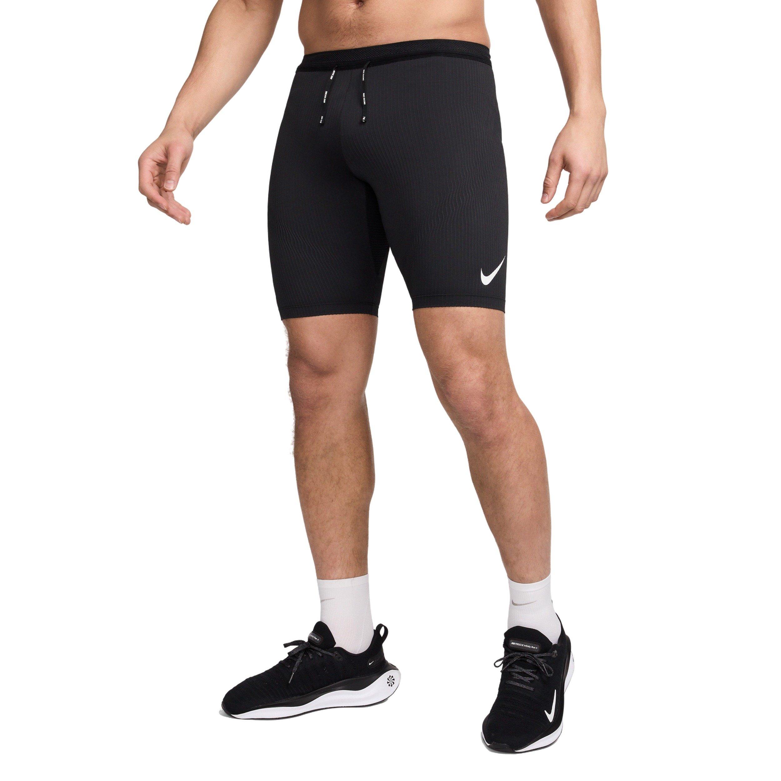 Nike Men's AeroSwift Dri-FIT ADV Running 1/2-Length Tights - BLACK Thumbnail View 5