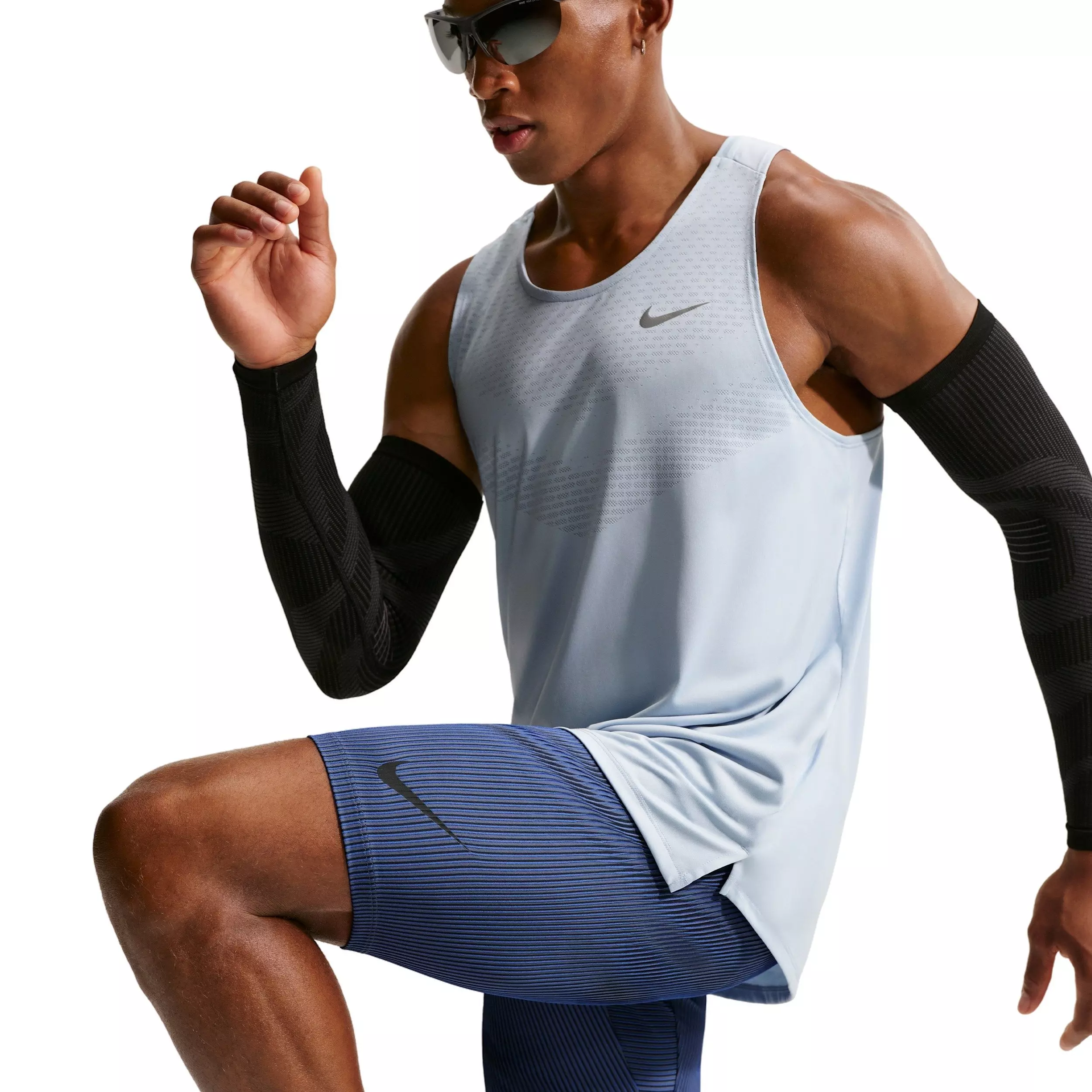 Nike Men's AeroSwift Dri-FIT ADV Running 1/2-Length Tights - BLUE