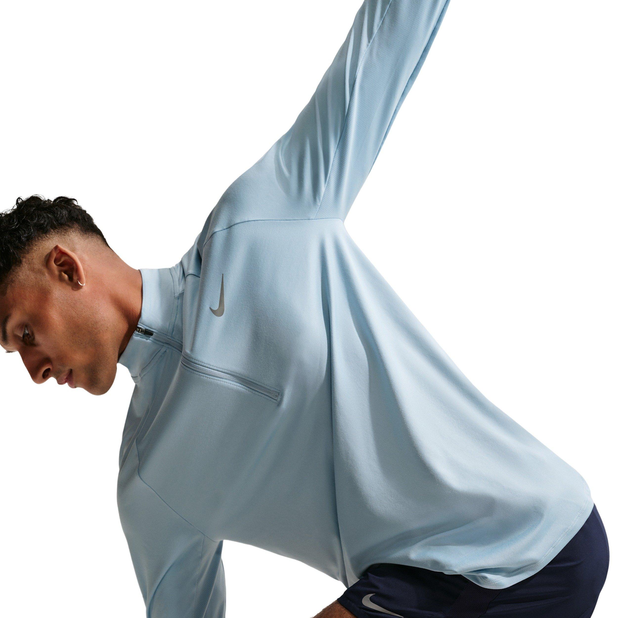 Nike Men's Stride Dri-FIT 1/4-Zip Running Top - BLUE Thumbnail View 3