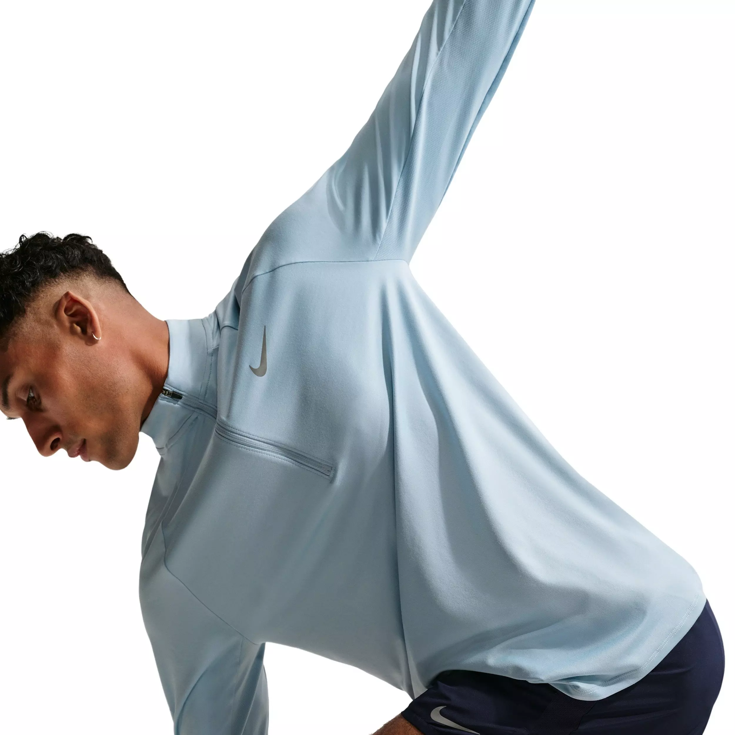 Nike Men's Stride Dri-FIT 1/4-Zip Running Top - BLUE