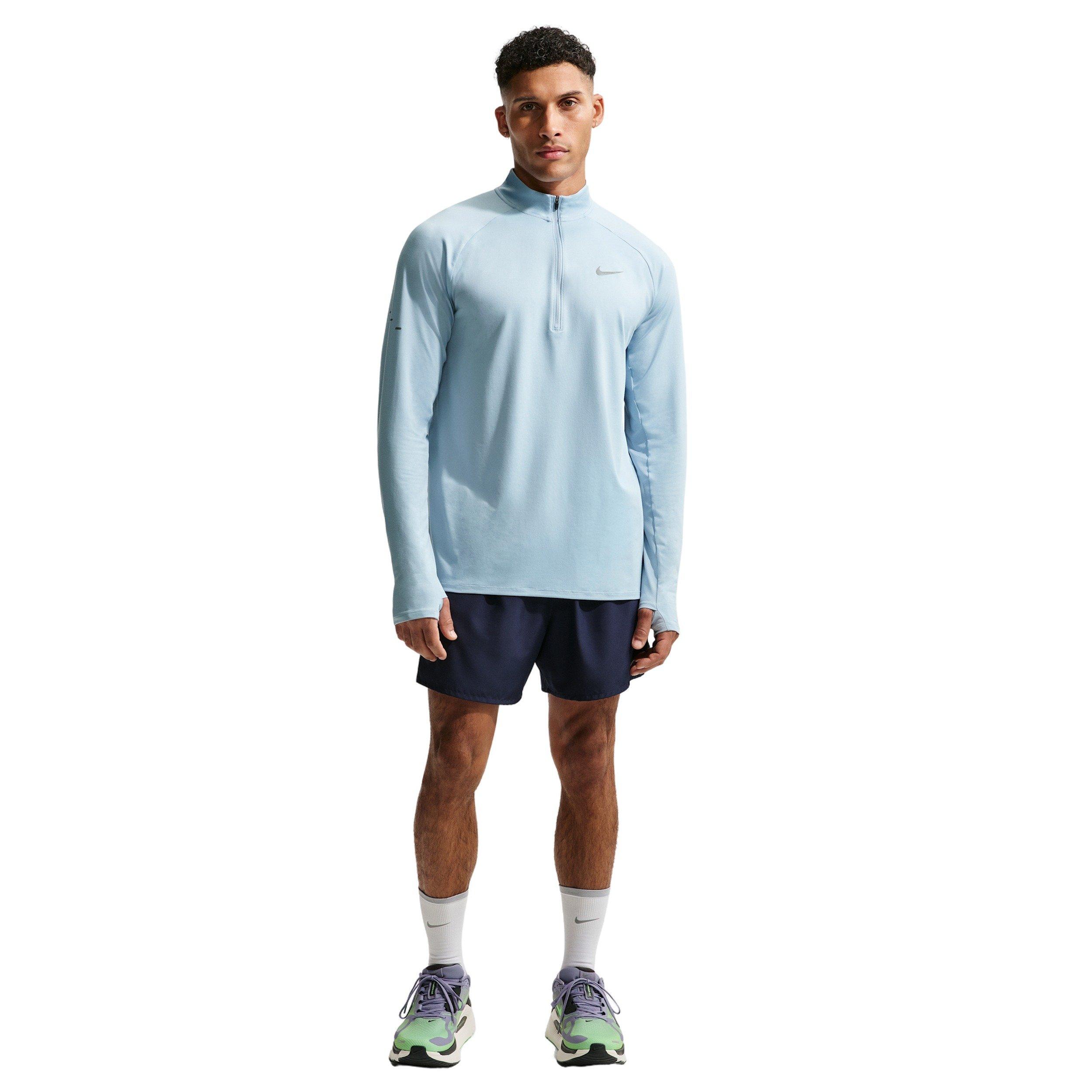 Nike Men's Stride Dri-FIT 1/4-Zip Running Top - BLUE Thumbnail View 4