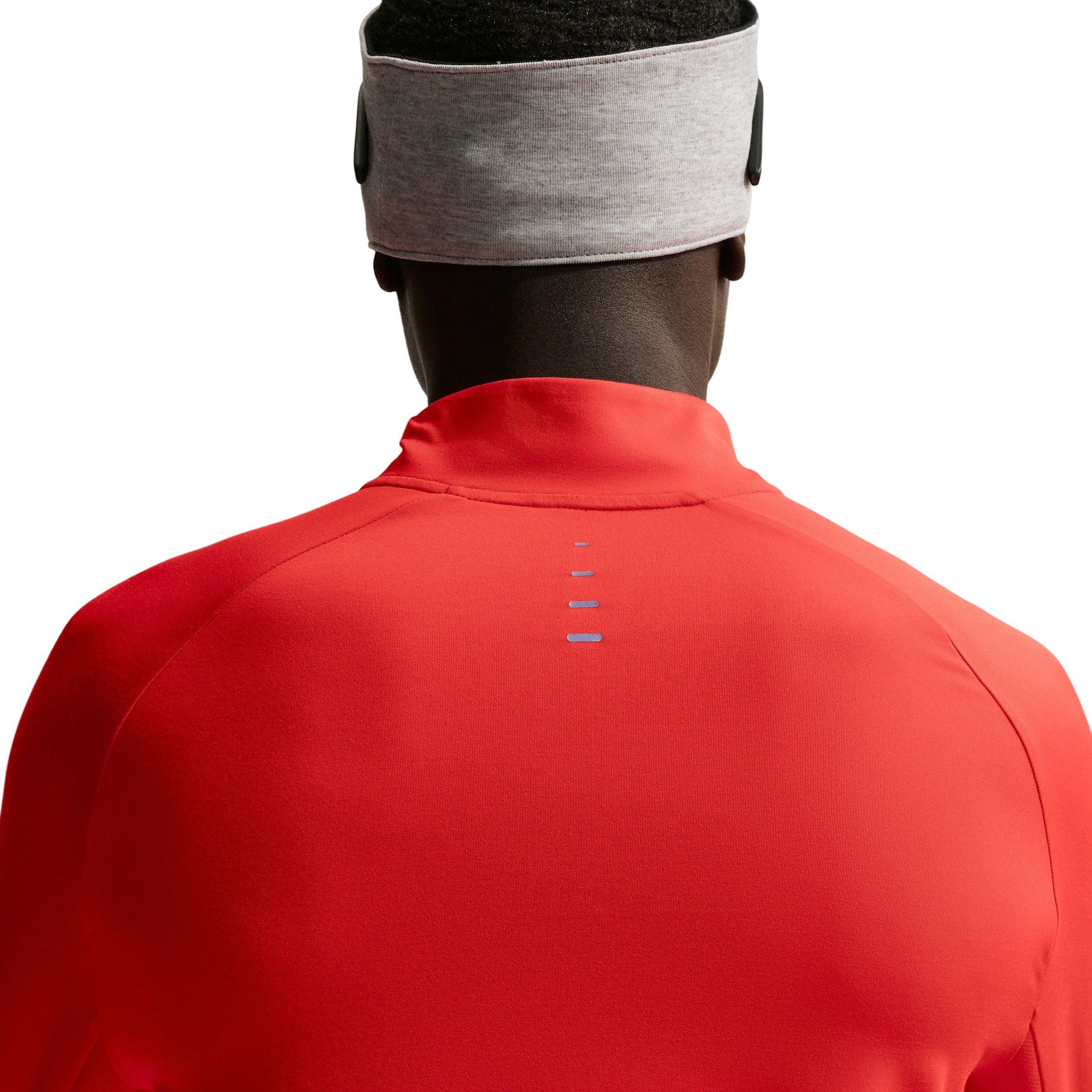 Nike Men's Stride Dri-FIT 1/4-Zip Running Top - RED Thumbnail View 2