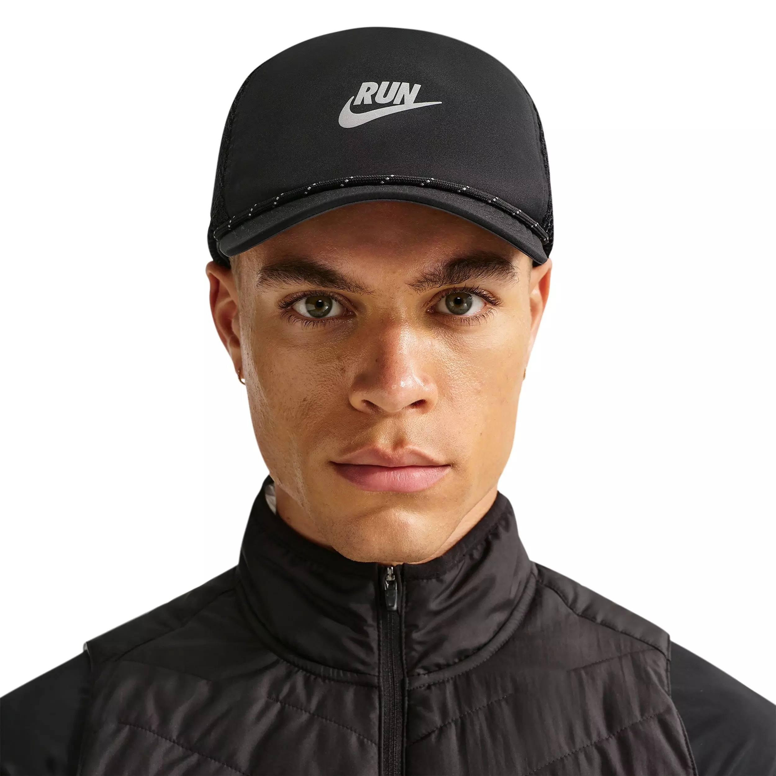 Nike Pro Dri-FIT Unstructured Swoosh Run Hat - BLACK