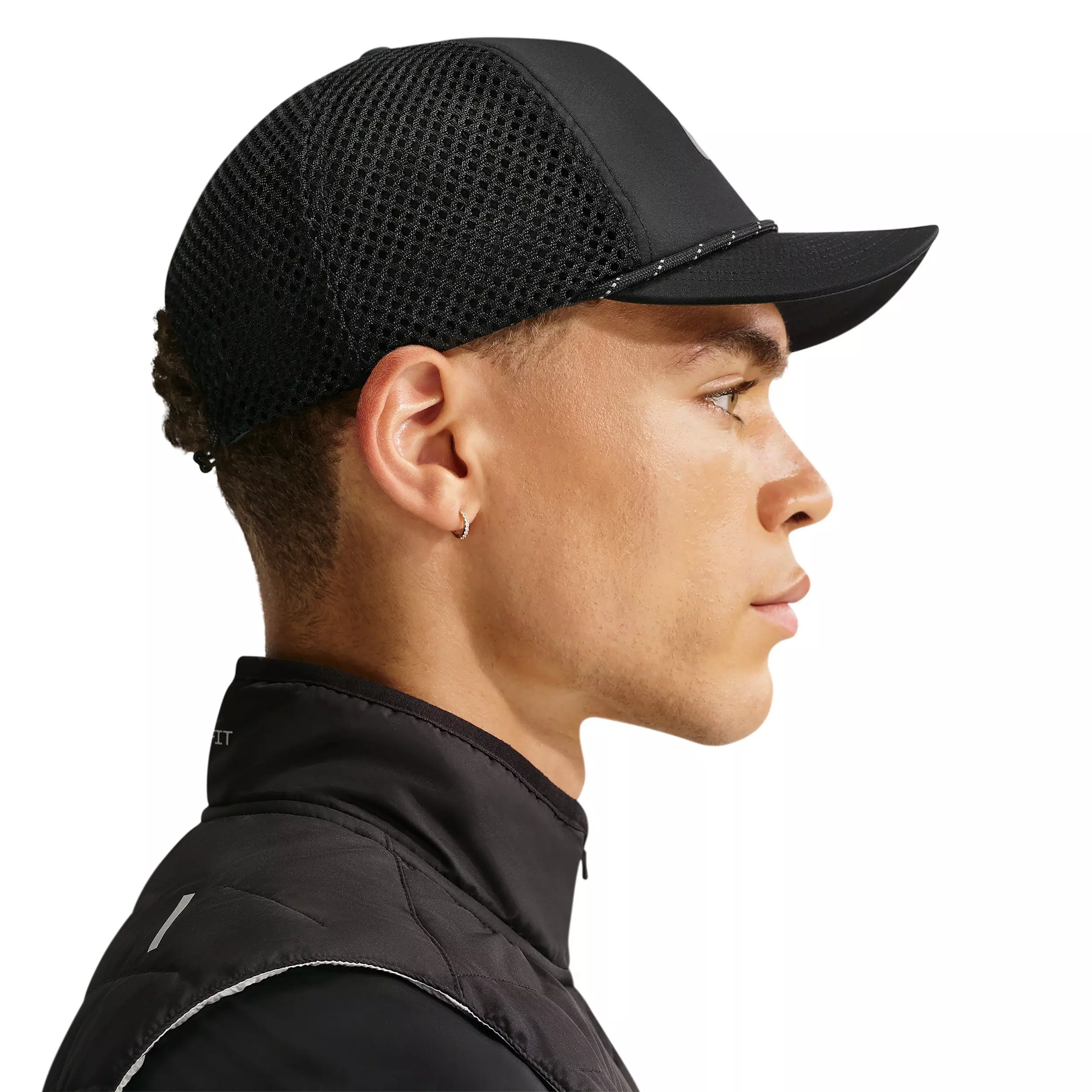 Nike Pro Dri-FIT Unstructured Swoosh Run Hat - BLACK