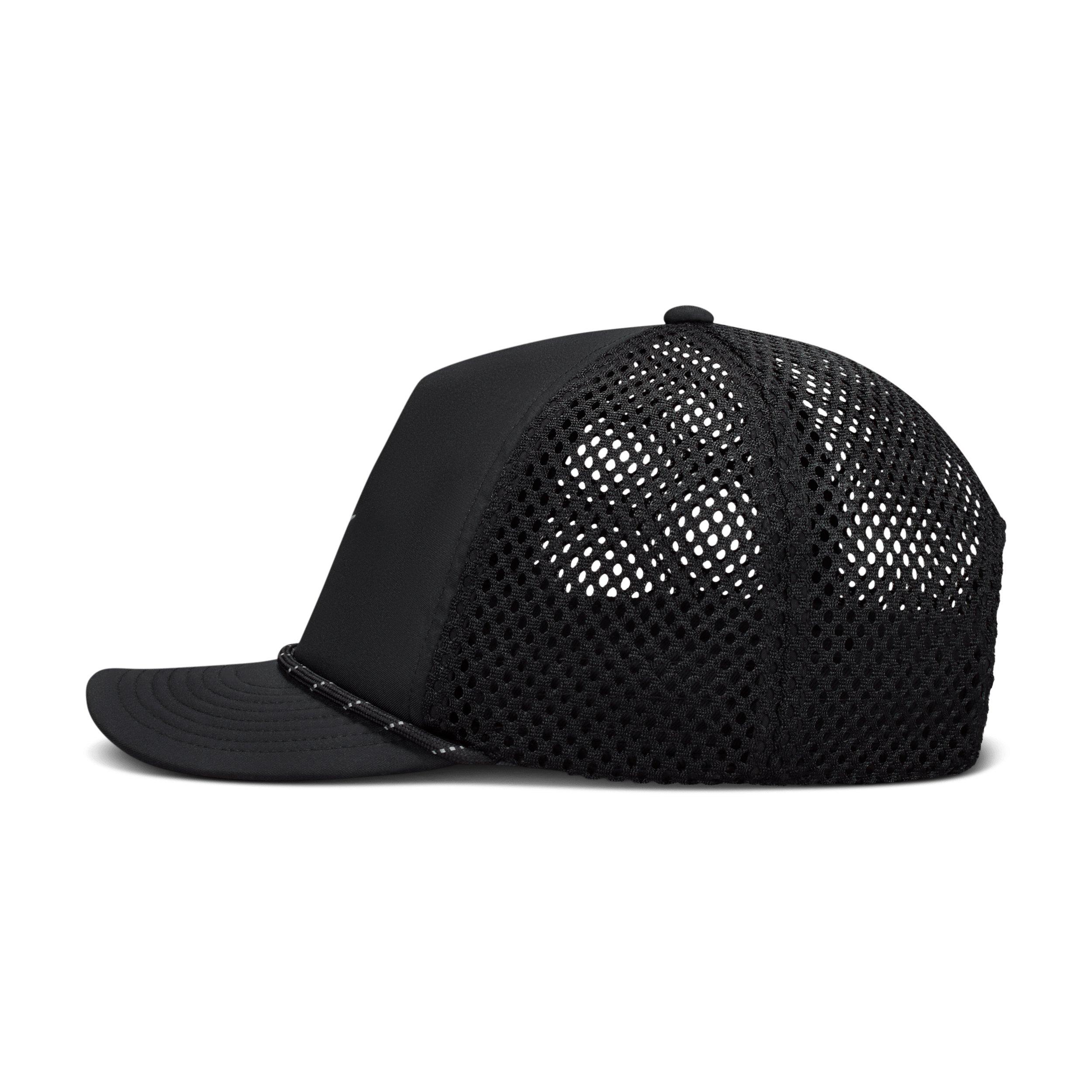 Nike Pro Dri-FIT Unstructured Swoosh Run Hat - BLACK Thumbnail View 5