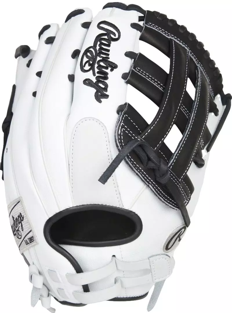 Rawlings Heart of the Hide 12.75" Outfield Softball Glove - BLACK/WHITE