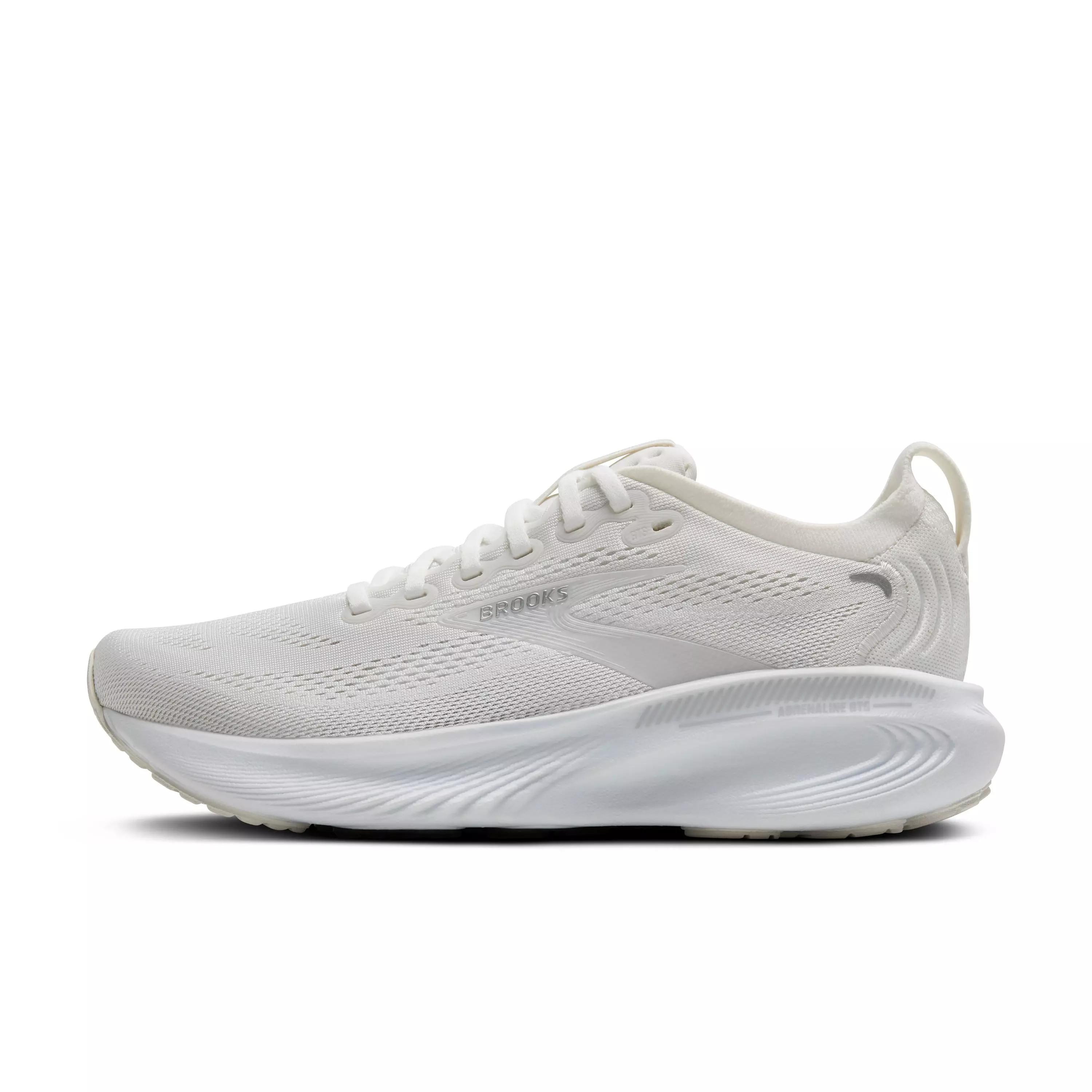 Brooks Adrenaline GTS 25 "White/White/Silver" Women's Wide Running Shoe - WHITE/WHITE/SILVER