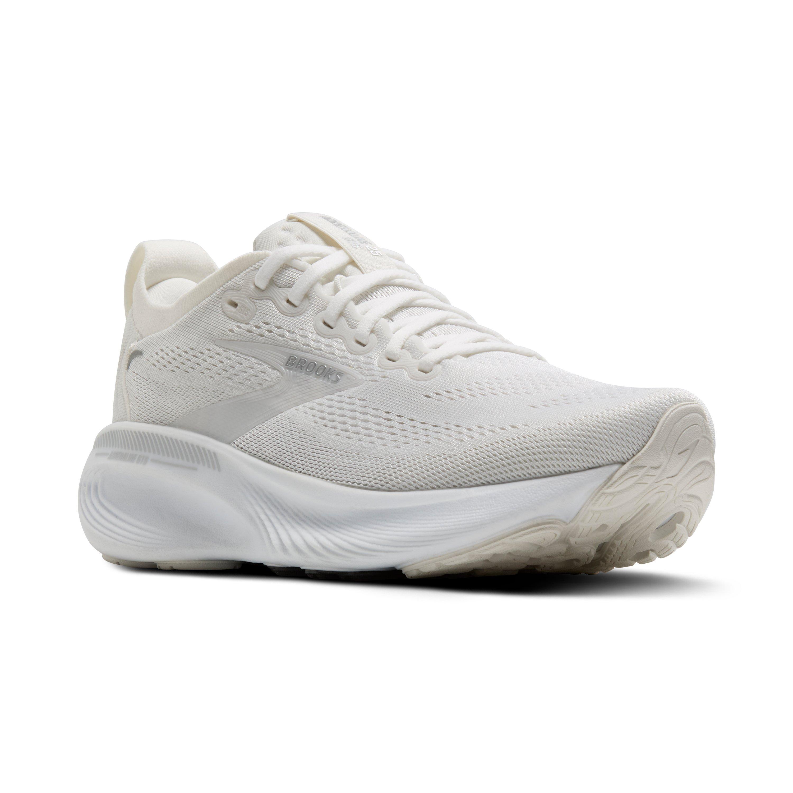 Brooks Adrenaline GTS 25 "White/White/Silver" Women's Wide Running Shoe - WHITE/WHITE/SILVER