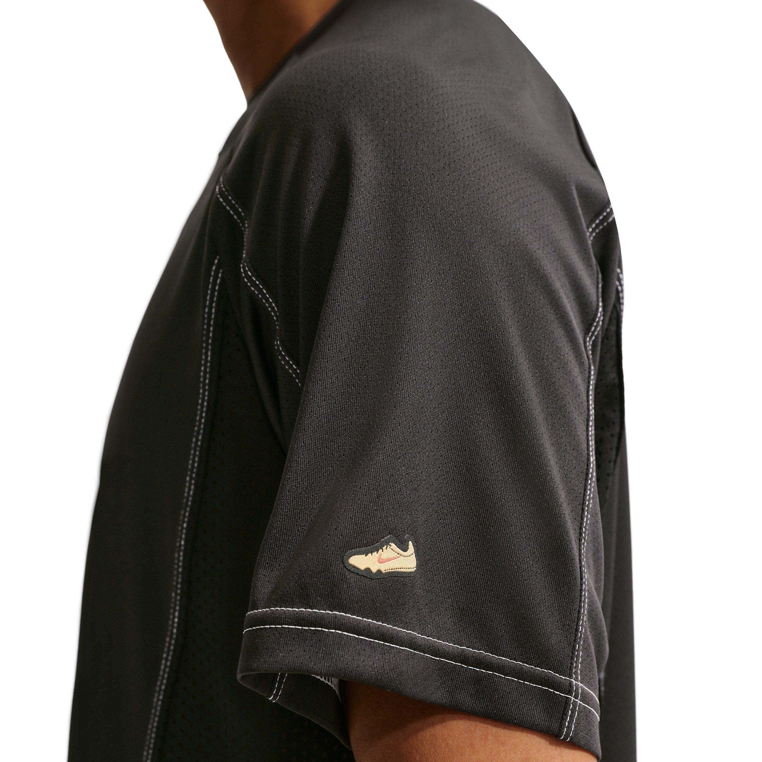 Nike Men's Retro Dri-FIT Short-Sleeve Running Top - BLACK Thumbnail View 6