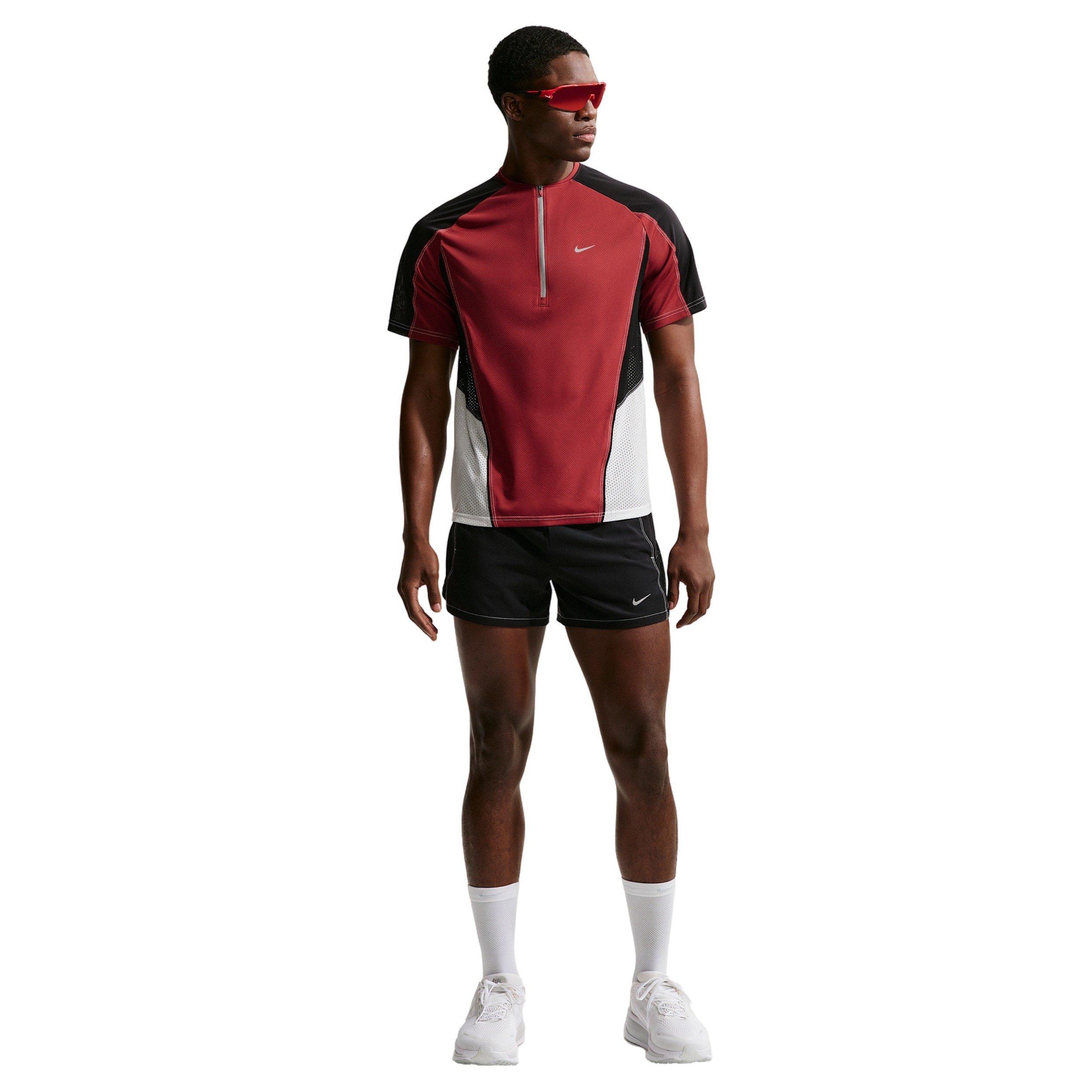 Nike Men's Retro Dri-FIT Short-Sleeve Running Top - CRIMSON Thumbnail View 4