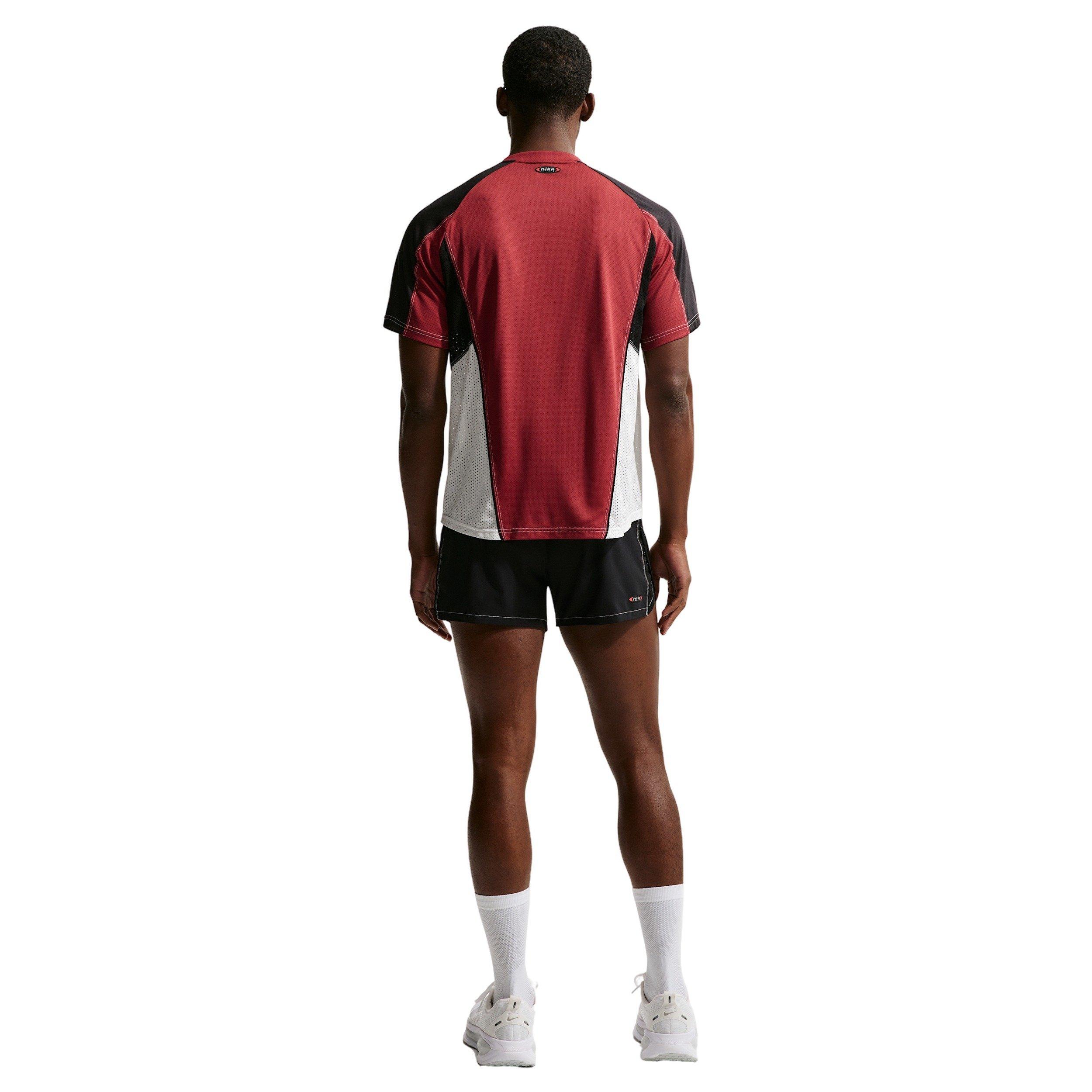 Nike Men's Retro Dri-FIT Short-Sleeve Running Top - CRIMSON Thumbnail View 5