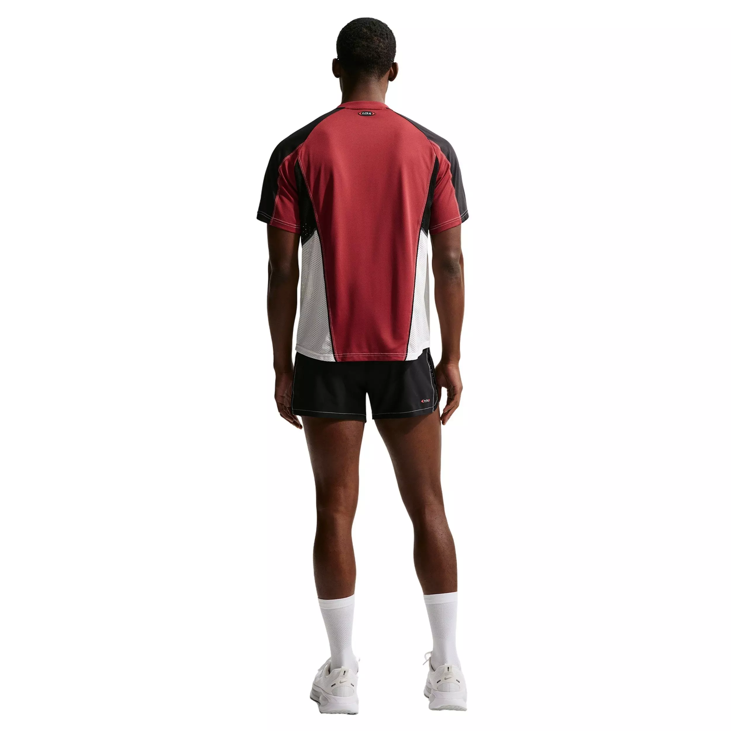 Nike Men's Retro Dri-FIT Short-Sleeve Running Top - CRIMSON