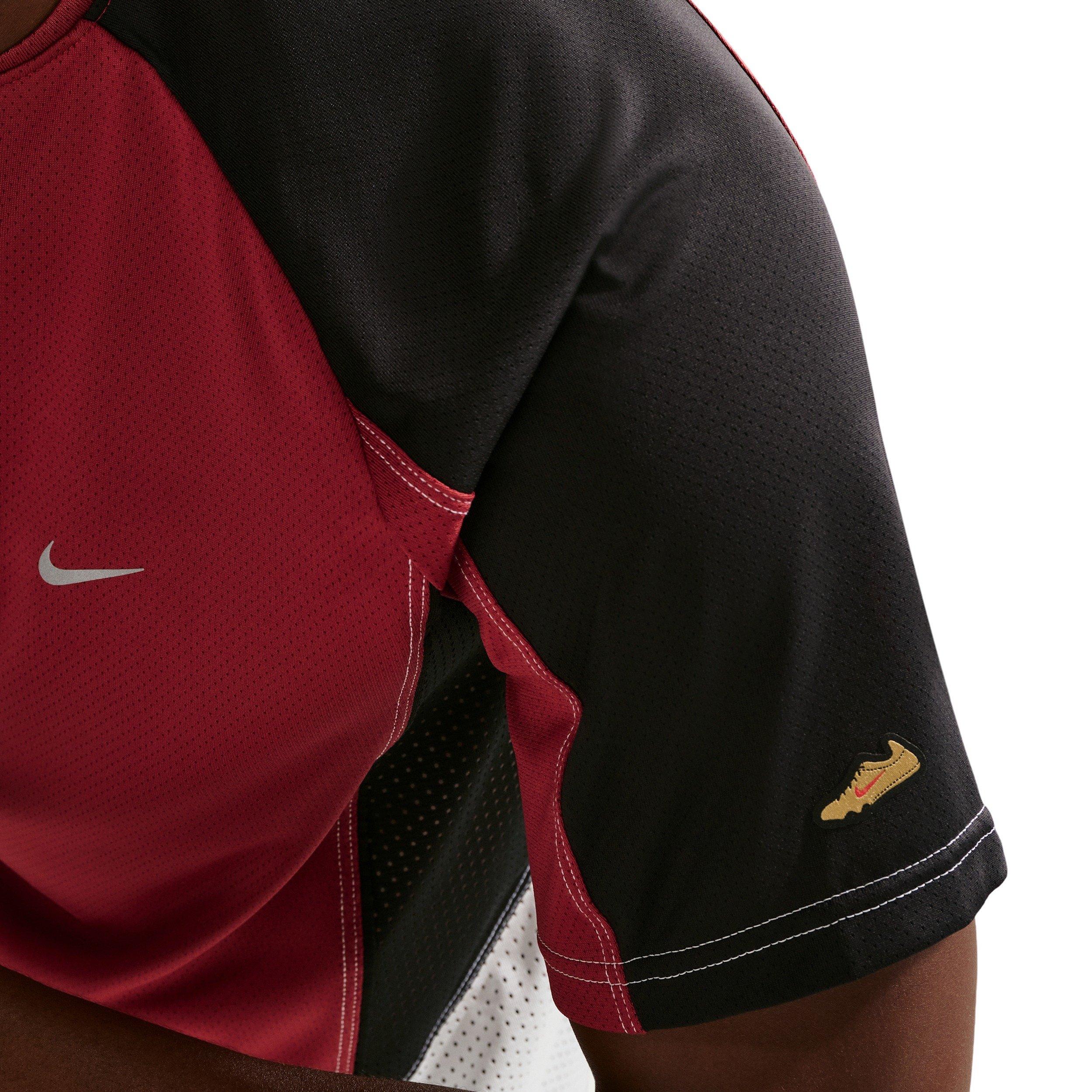 Nike Men's Retro Dri-FIT Short-Sleeve Running Top - CRIMSON Thumbnail View 6