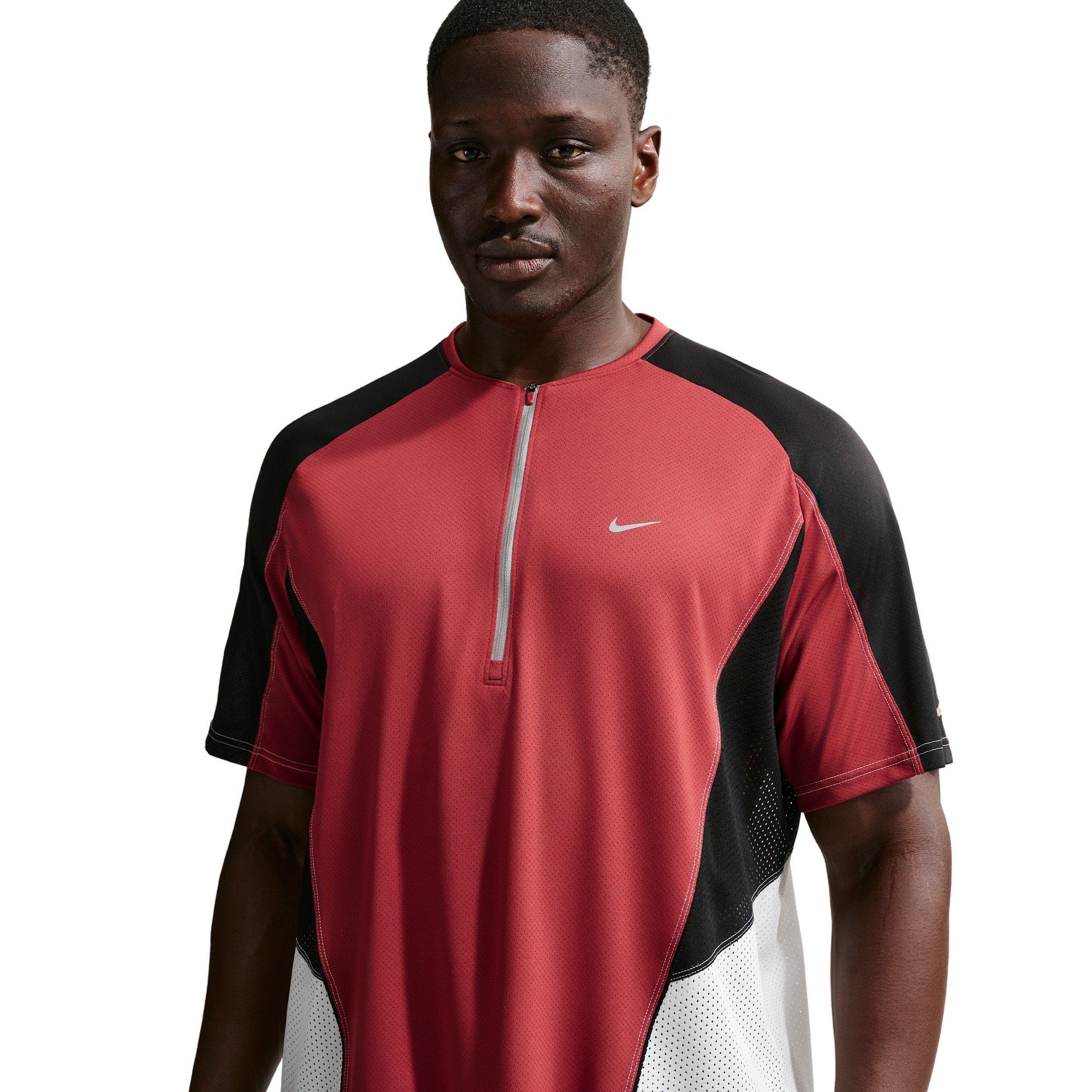 Nike Men's Retro Dri-FIT Short-Sleeve Running Top - CRIMSON Thumbnail View 7