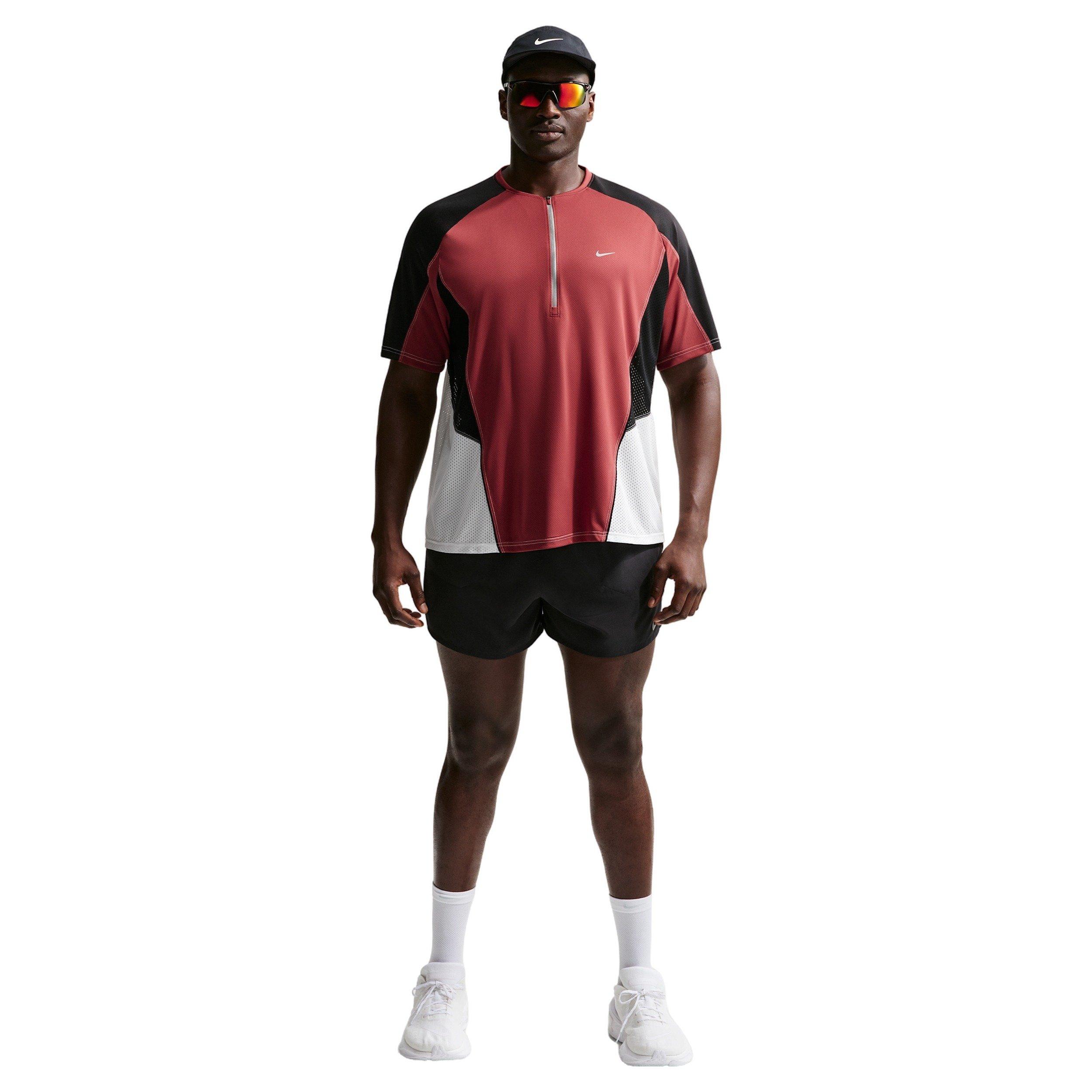 Nike Men's Retro Dri-FIT Short-Sleeve Running Top - CRIMSON Thumbnail View 10