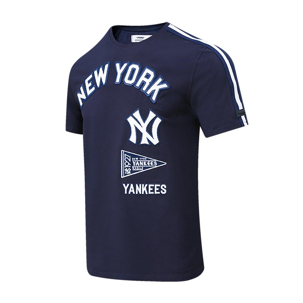 Pro Standard Men's MLB New York Yankees Retro Classic Single Jersey Striped Tee - Navy - NAVY Thumbnail View 3