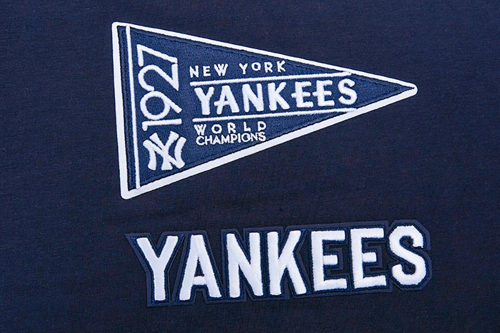 Pro Standard Men's MLB New York Yankees Retro Classic Single Jersey Striped Tee - Navy - NAVY Thumbnail View 6